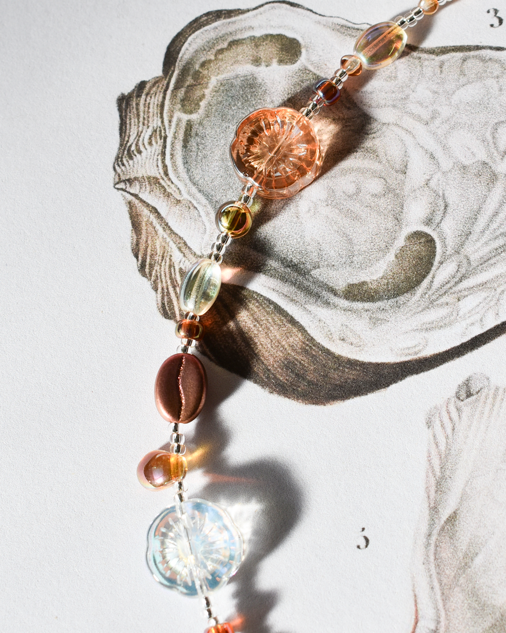 'Soft Autumn Bloom' Bead Necklace