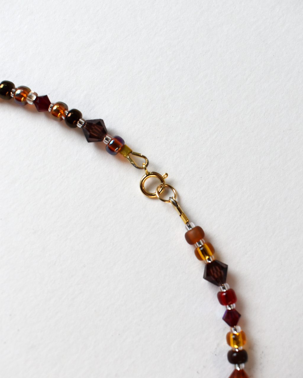 Autumnal Tones Crystal Beaded Necklace
