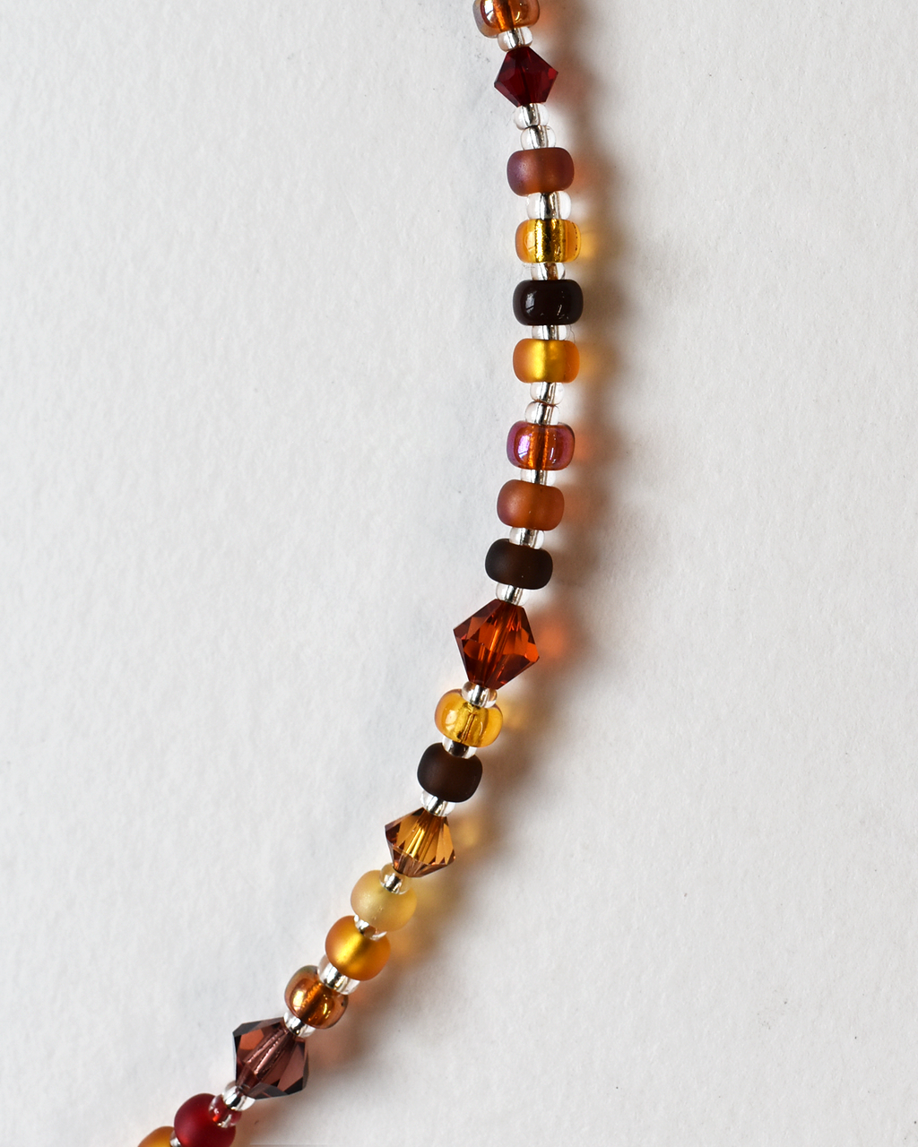 Autumnal Tones Crystal Beaded Necklace
