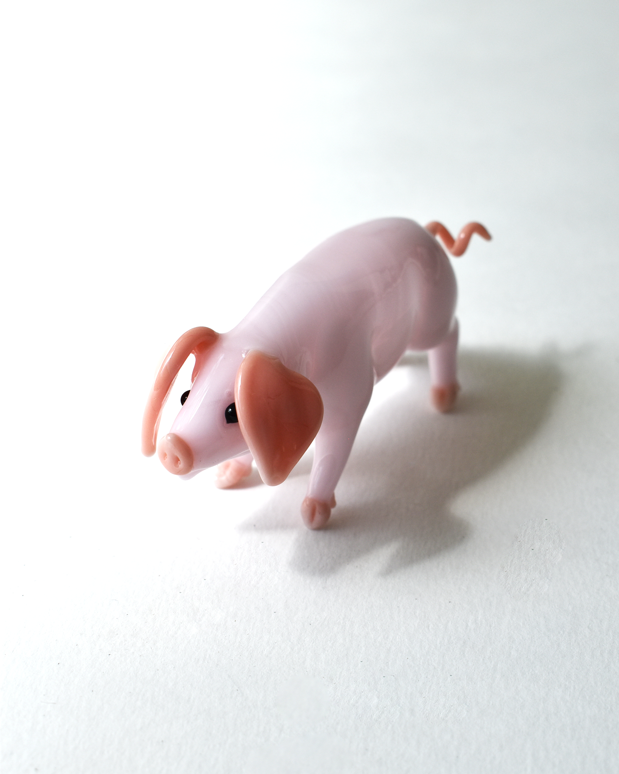'Pink Pig' Glass Sculpture