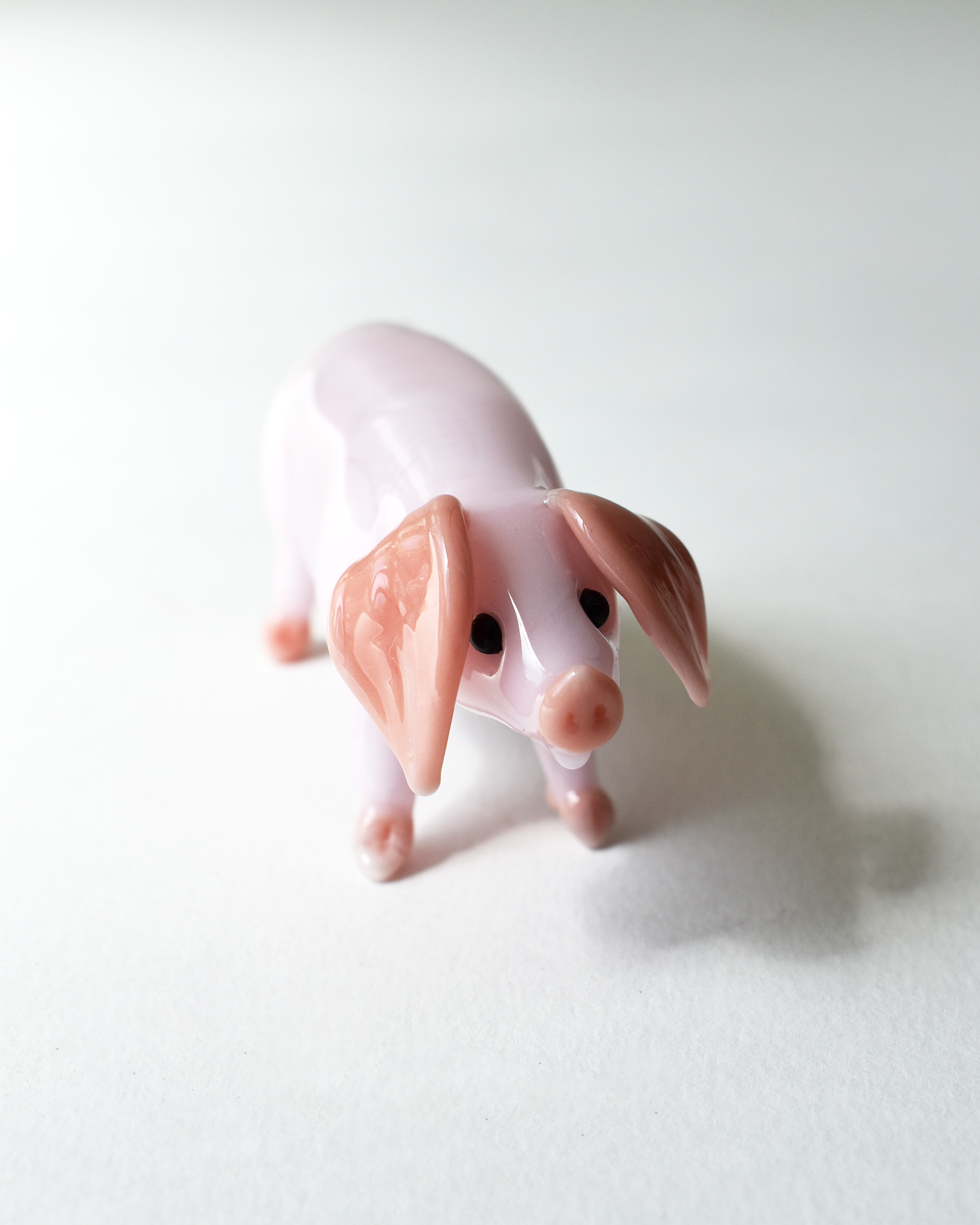 'Pink Pig' Glass Sculpture