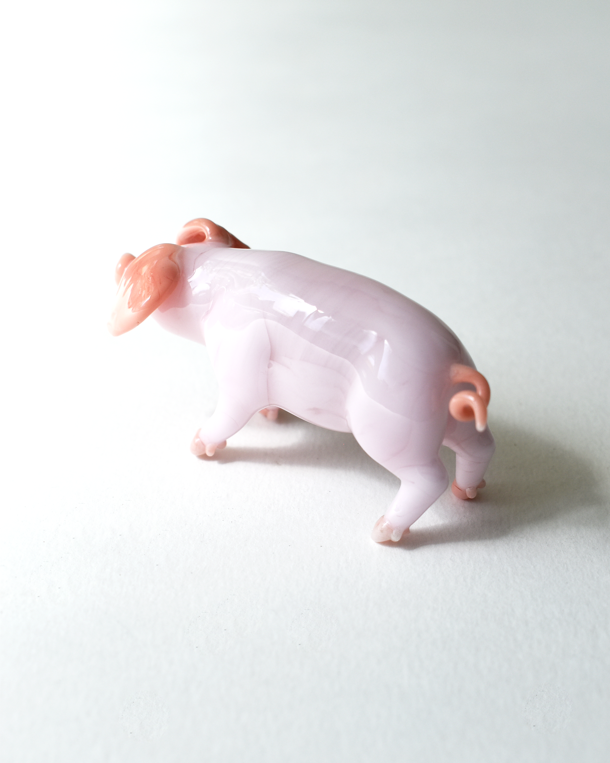 'Pink Pig' Glass Sculpture