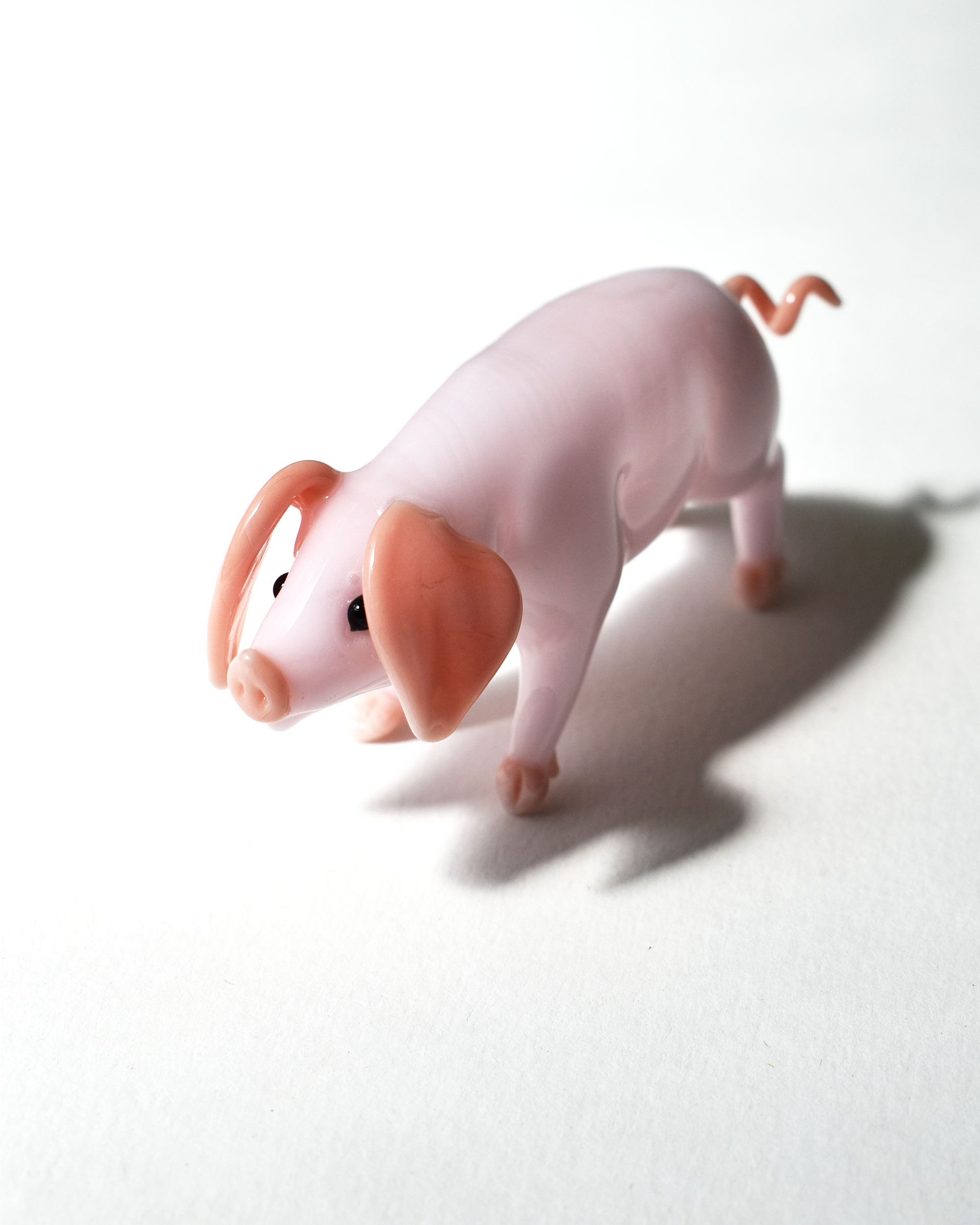 'Pink Pig' Glass Sculpture