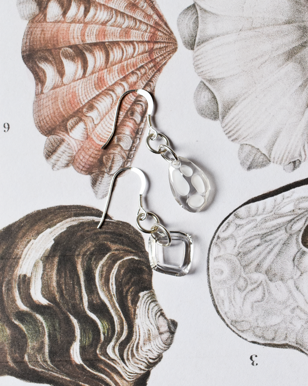 'Crystal Clear' Mismatched Earrings