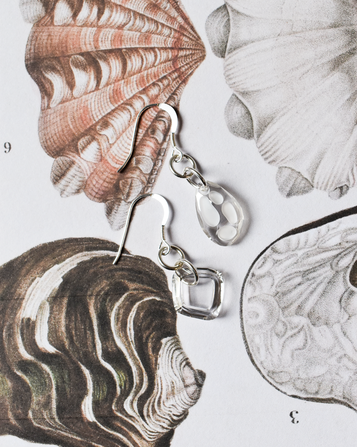 'Crystal Clear' Mismatched Earrings