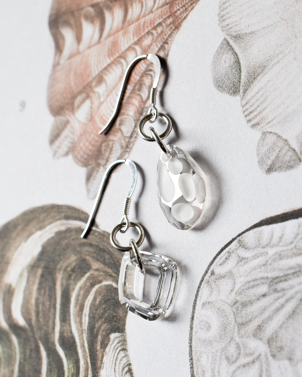 'Crystal Clear' Mismatched Earrings