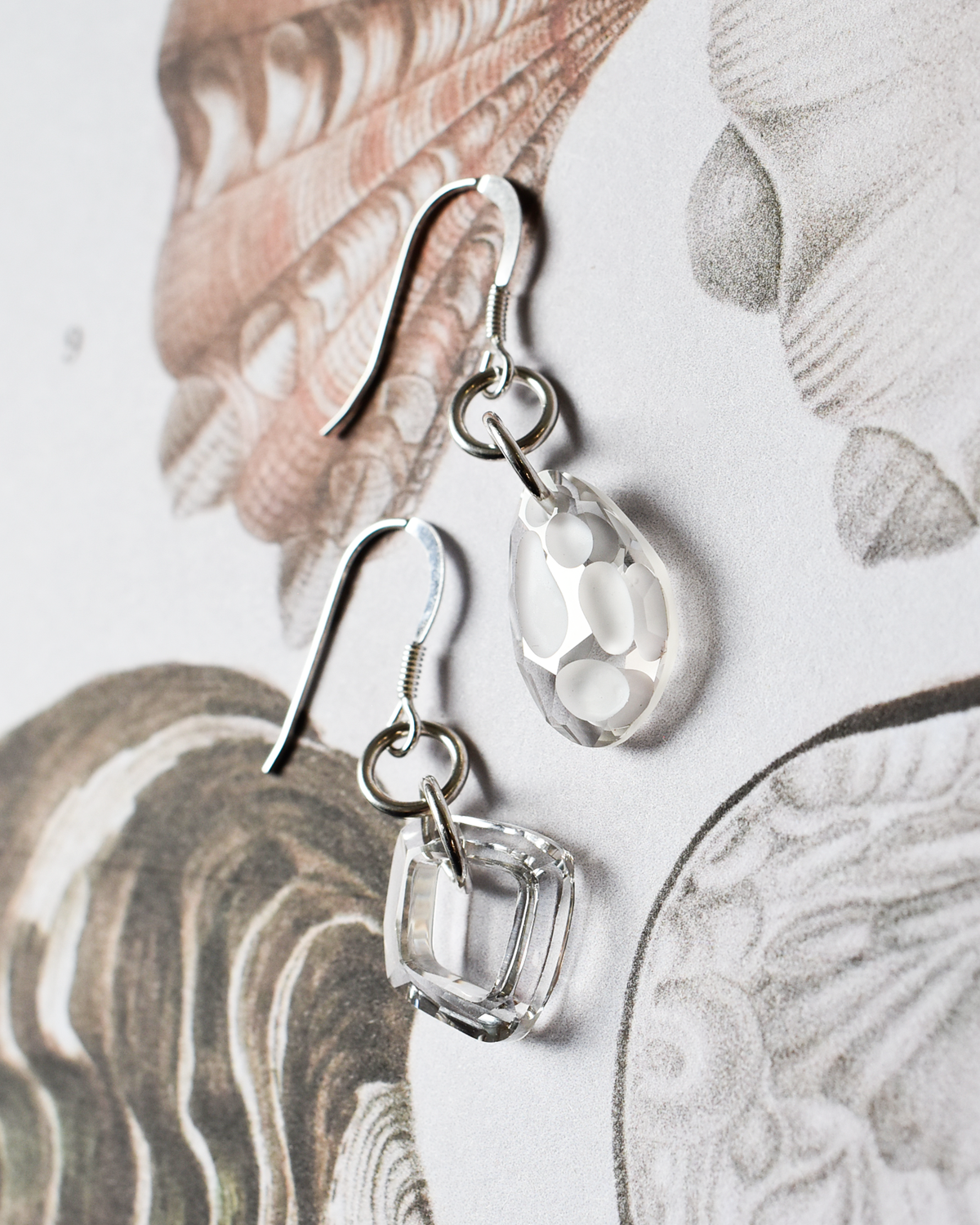 'Crystal Clear' Mismatched Earrings