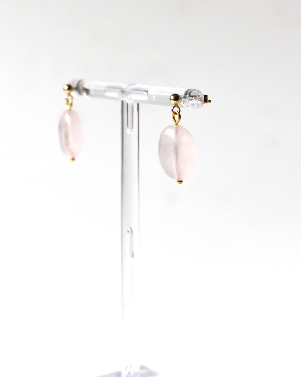 Rose Quartz Drop Earrings