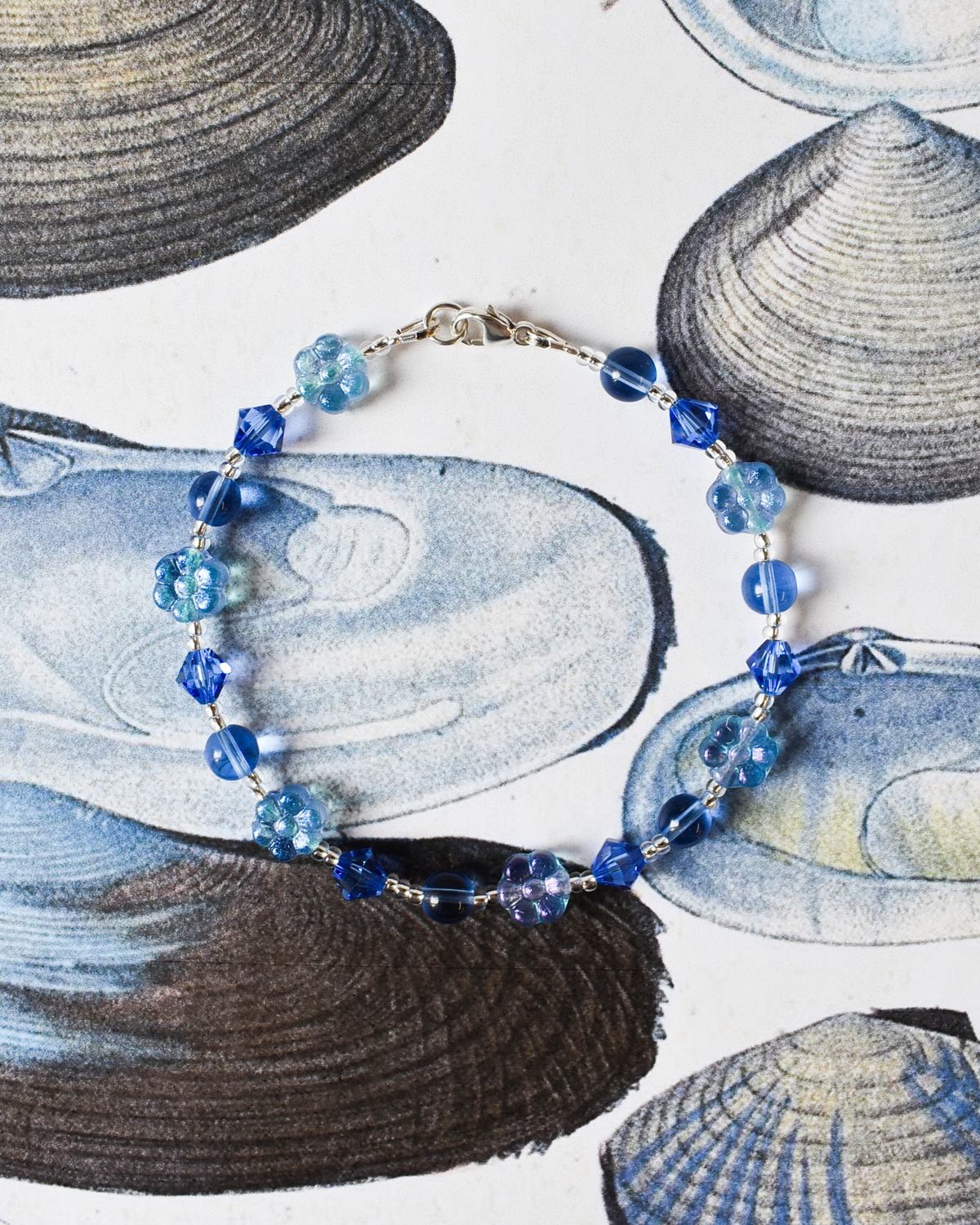 'Blooming Blues' Bead Bracelet