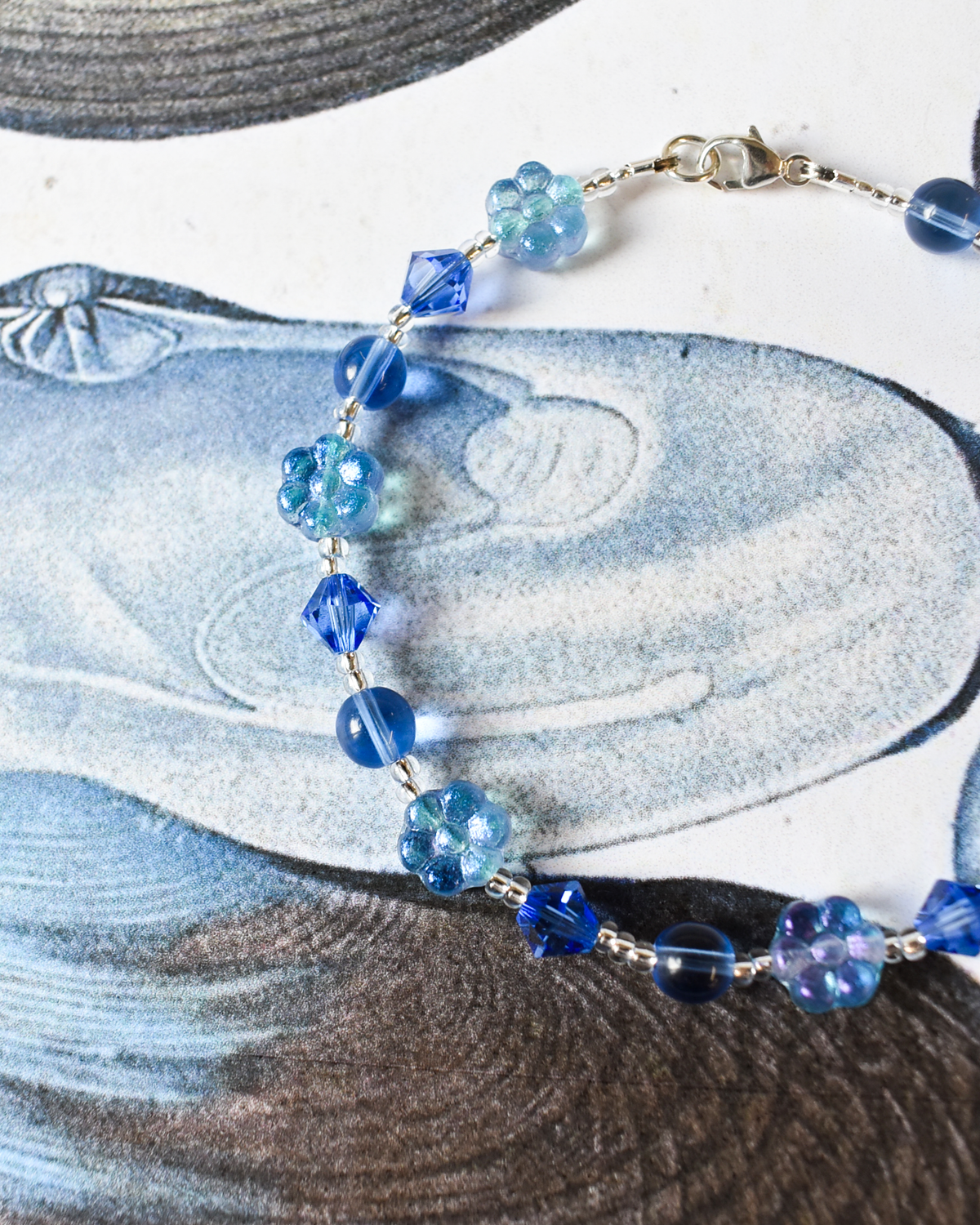 'Blooming Blues' Bead Bracelet