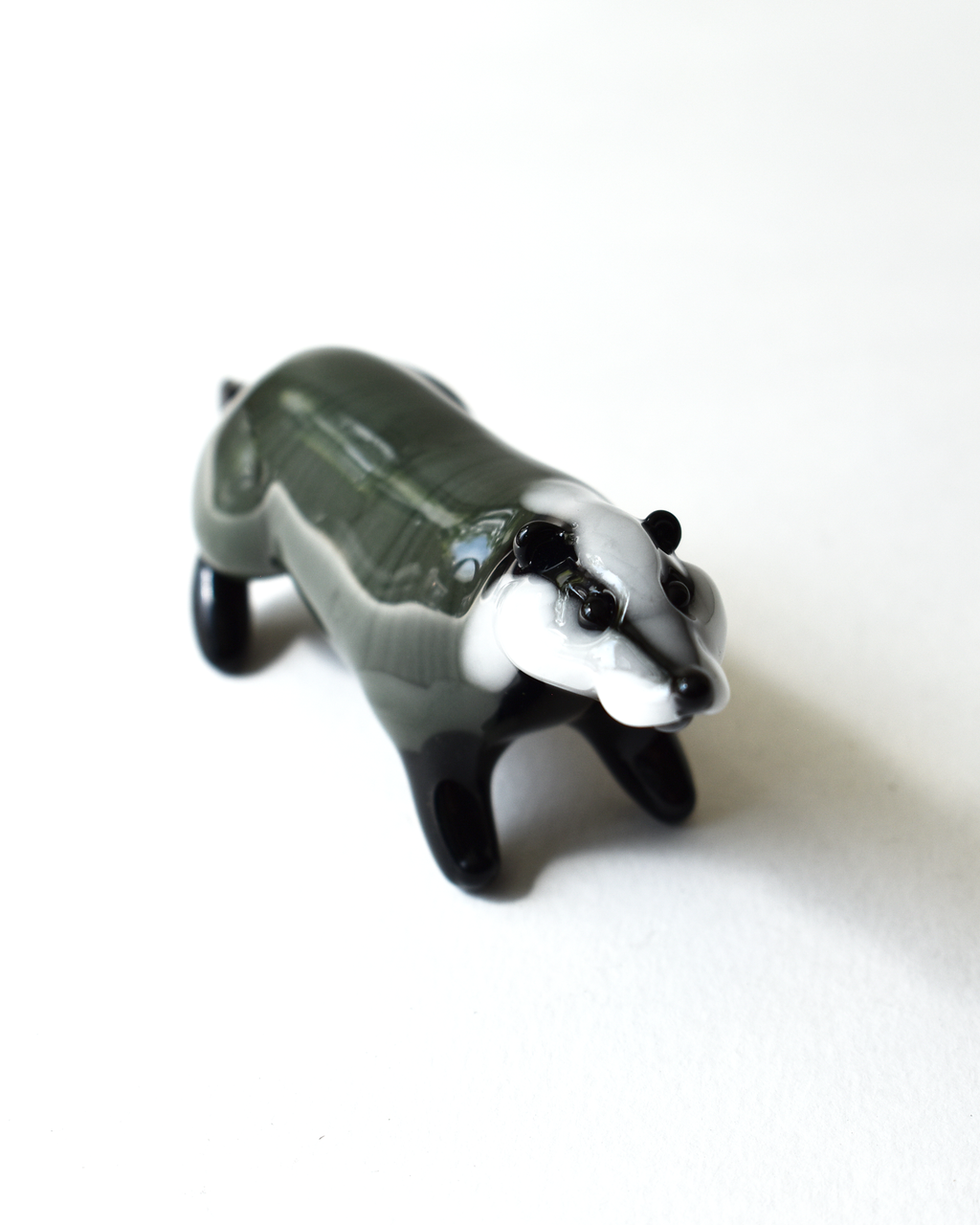 'Badger' Lampwork Glass Sculpture