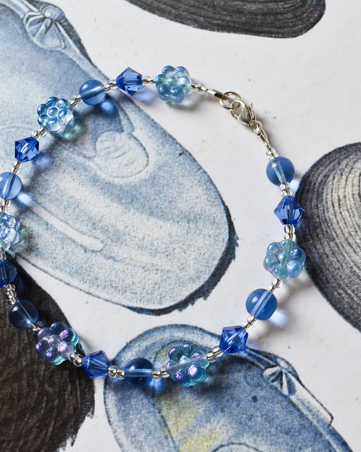 'Blooming Blues' Bead Bracelet