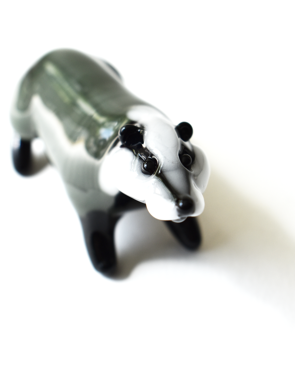 'Badger' Lampwork Glass Sculpture