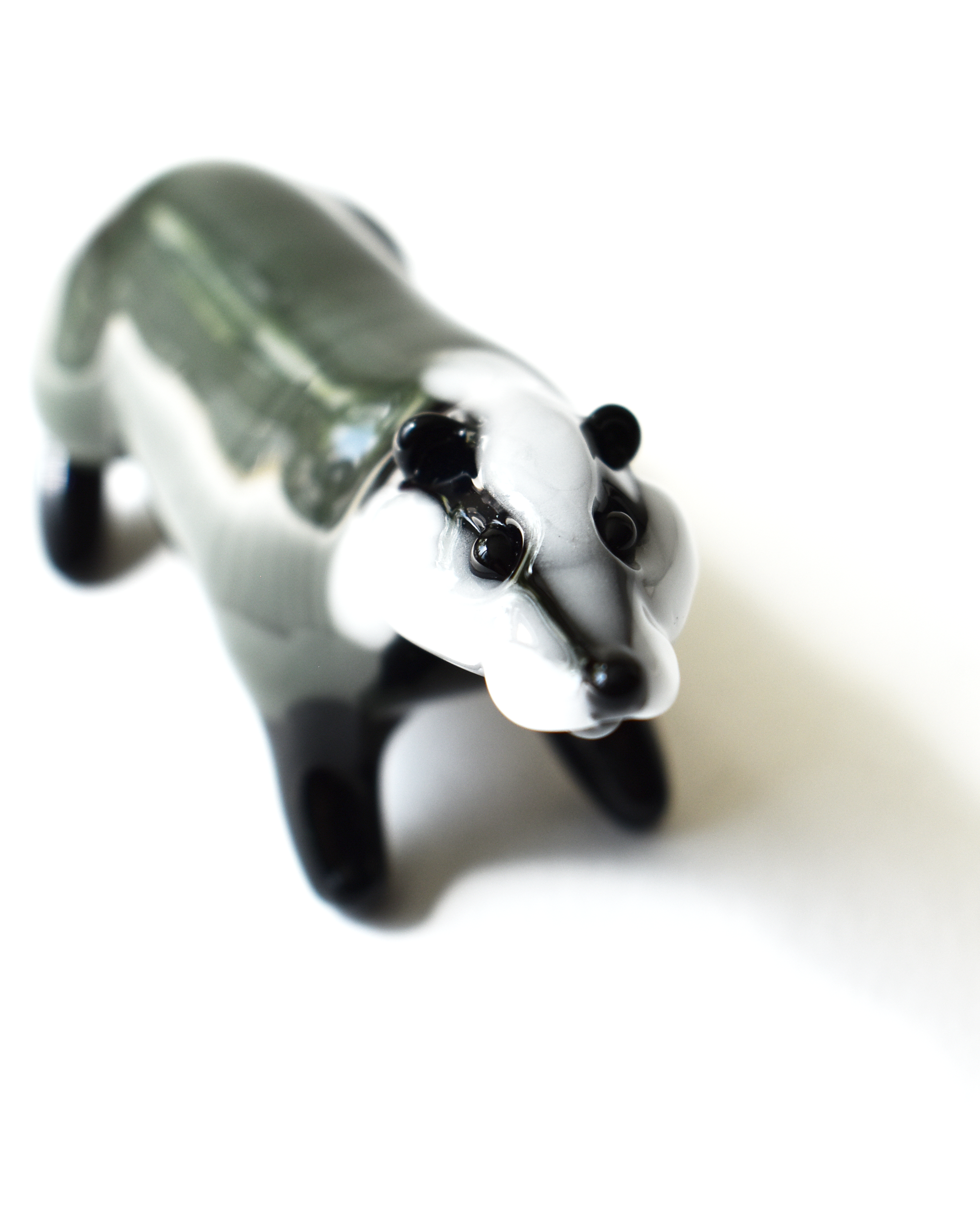 'Badger' Lampwork Glass Sculpture