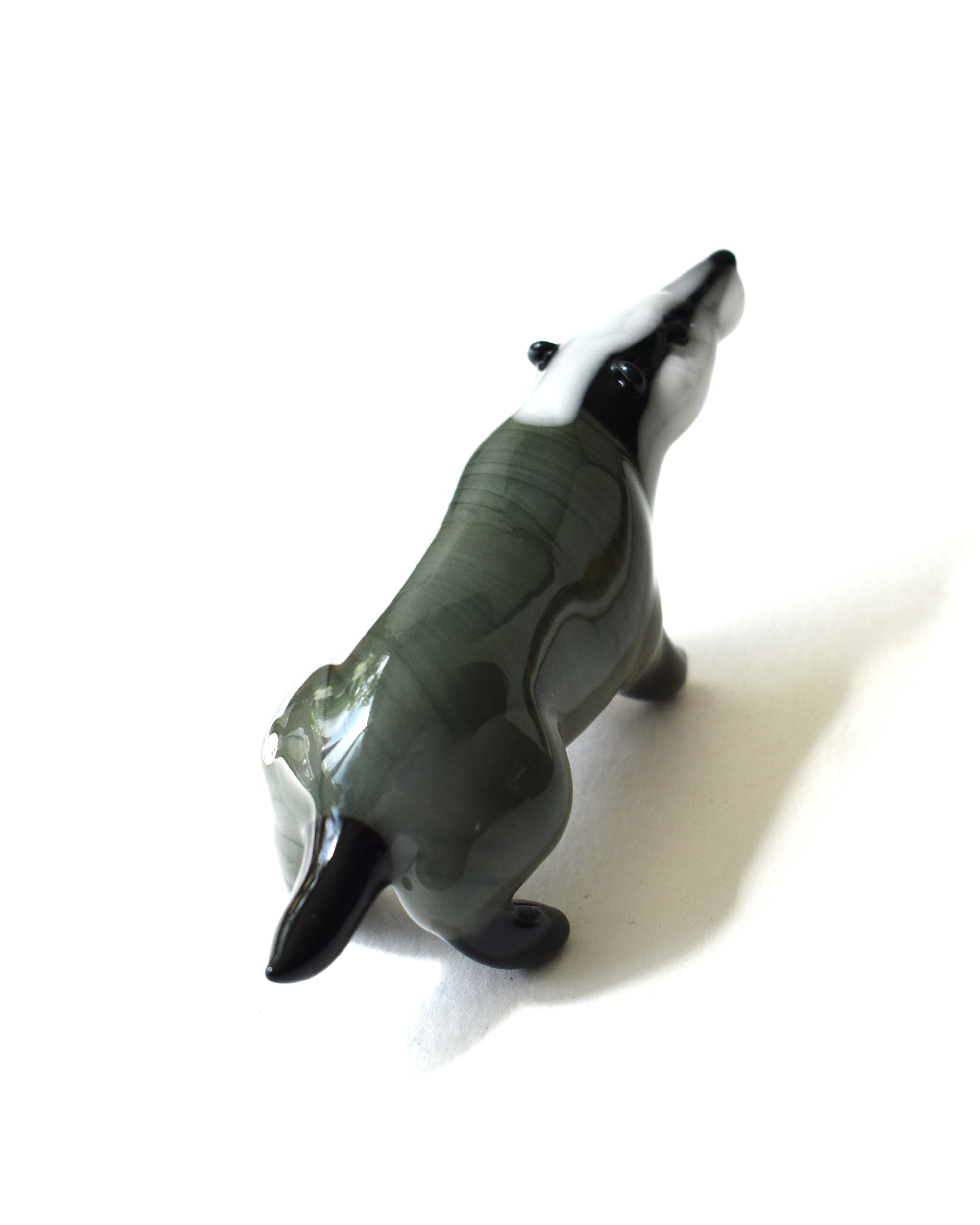 'Badger' Lampwork Glass Sculpture