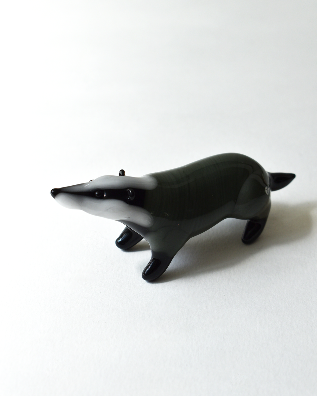 'Badger' Lampwork Glass Sculpture