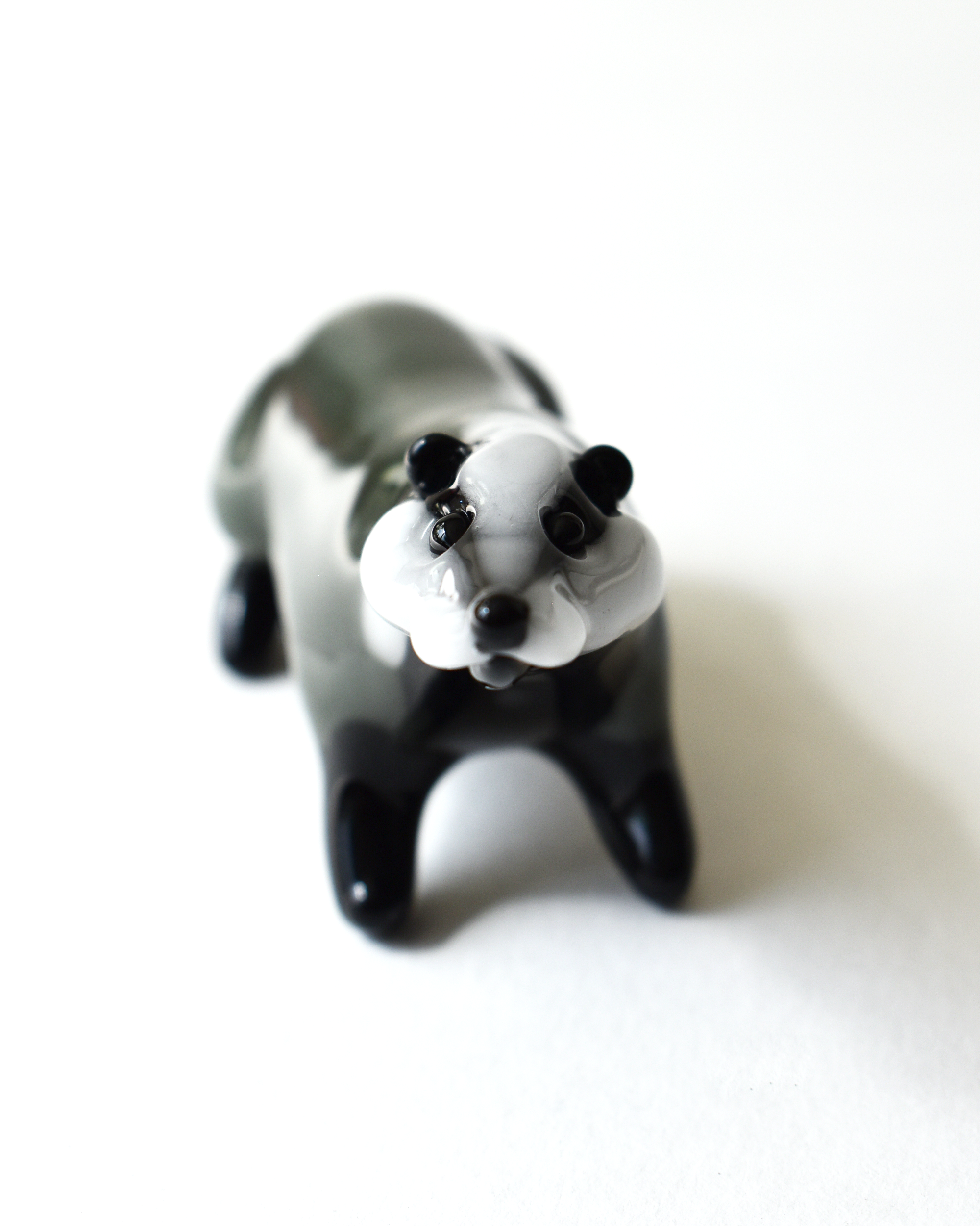 'Badger' Lampwork Glass Sculpture