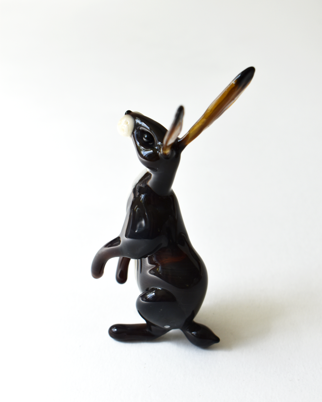 'Sitting Hare' Lampwork Glass Sculpture