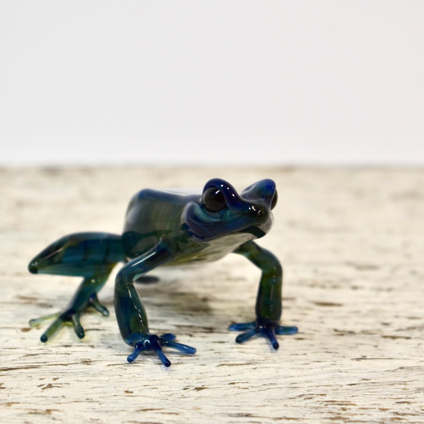 "Blue Tree Frog" Glass Sculpture