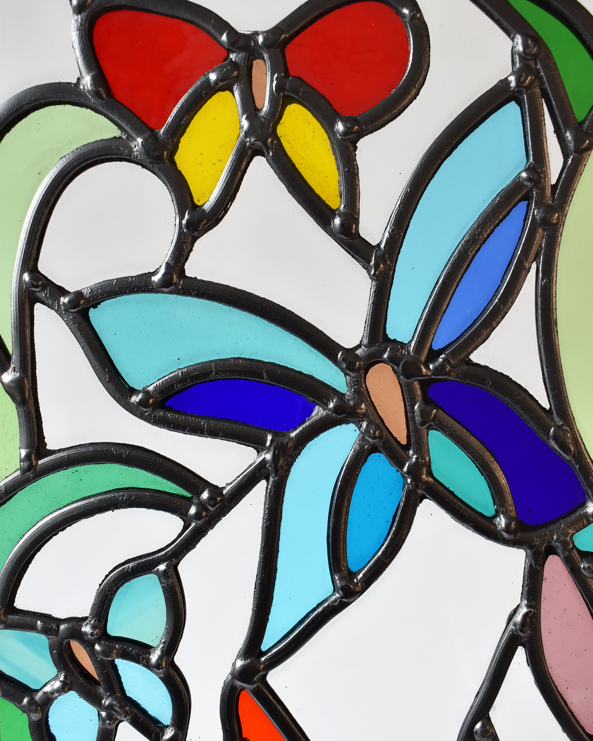 'Dance of the Butterflies' - Stained Glass Hanging Panel