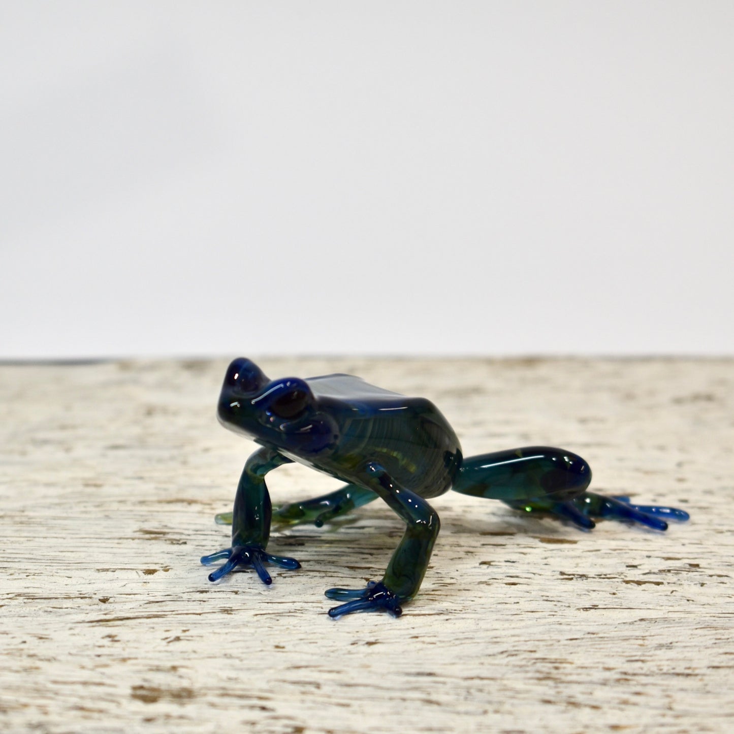 "Blue Tree Frog" Glass Sculpture