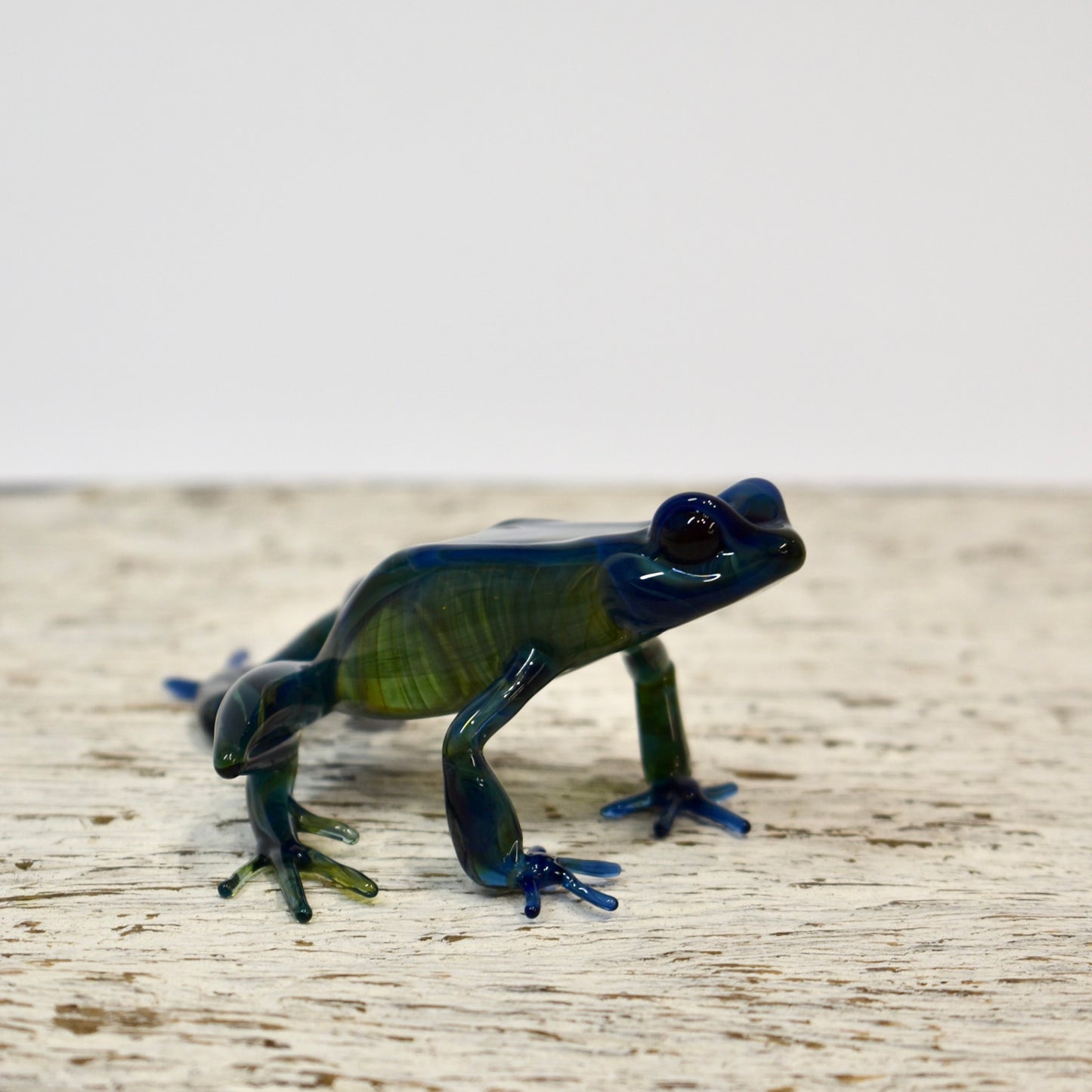 "Blue Tree Frog" Glass Sculpture