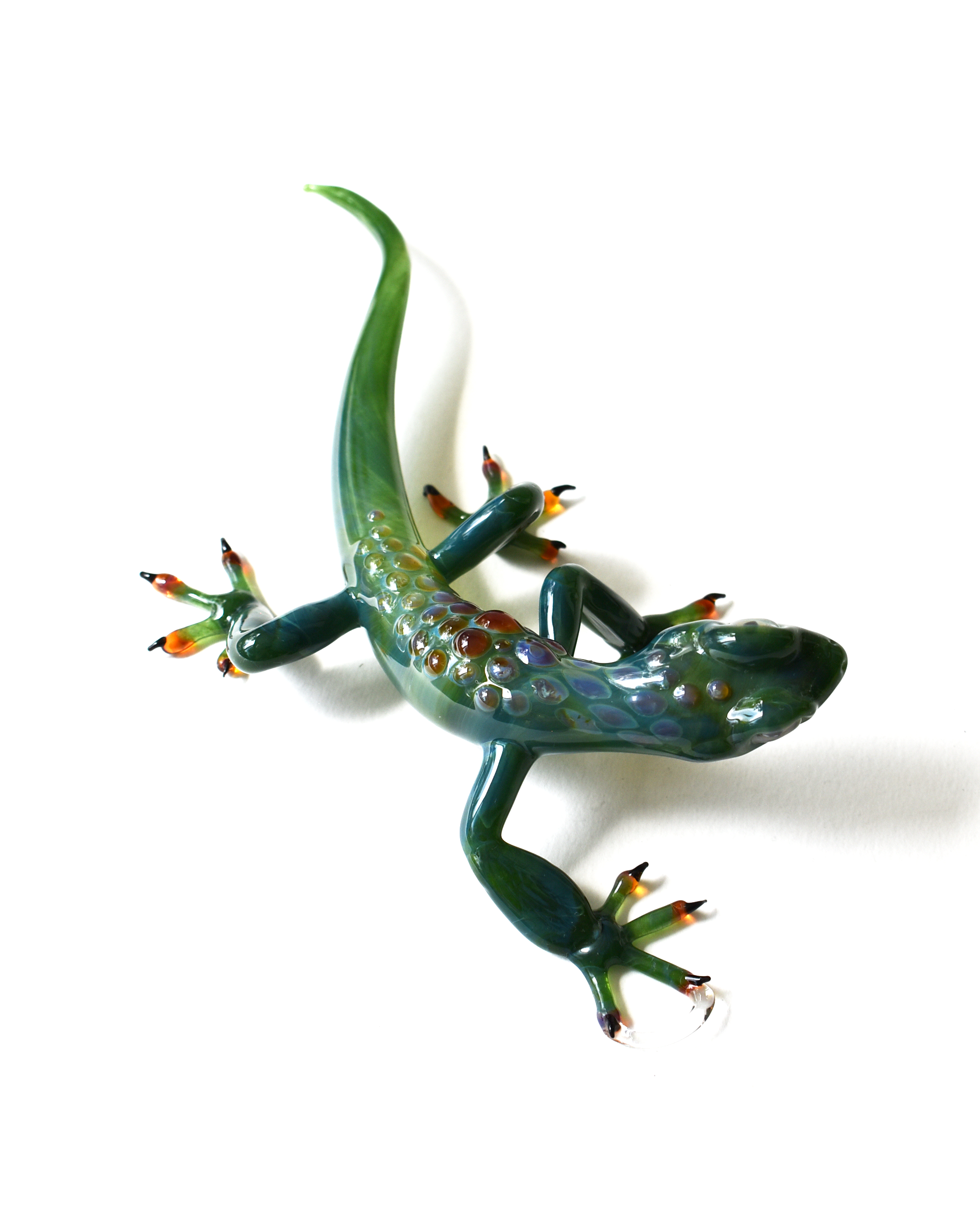'Green Gecko' Glass Sculpture