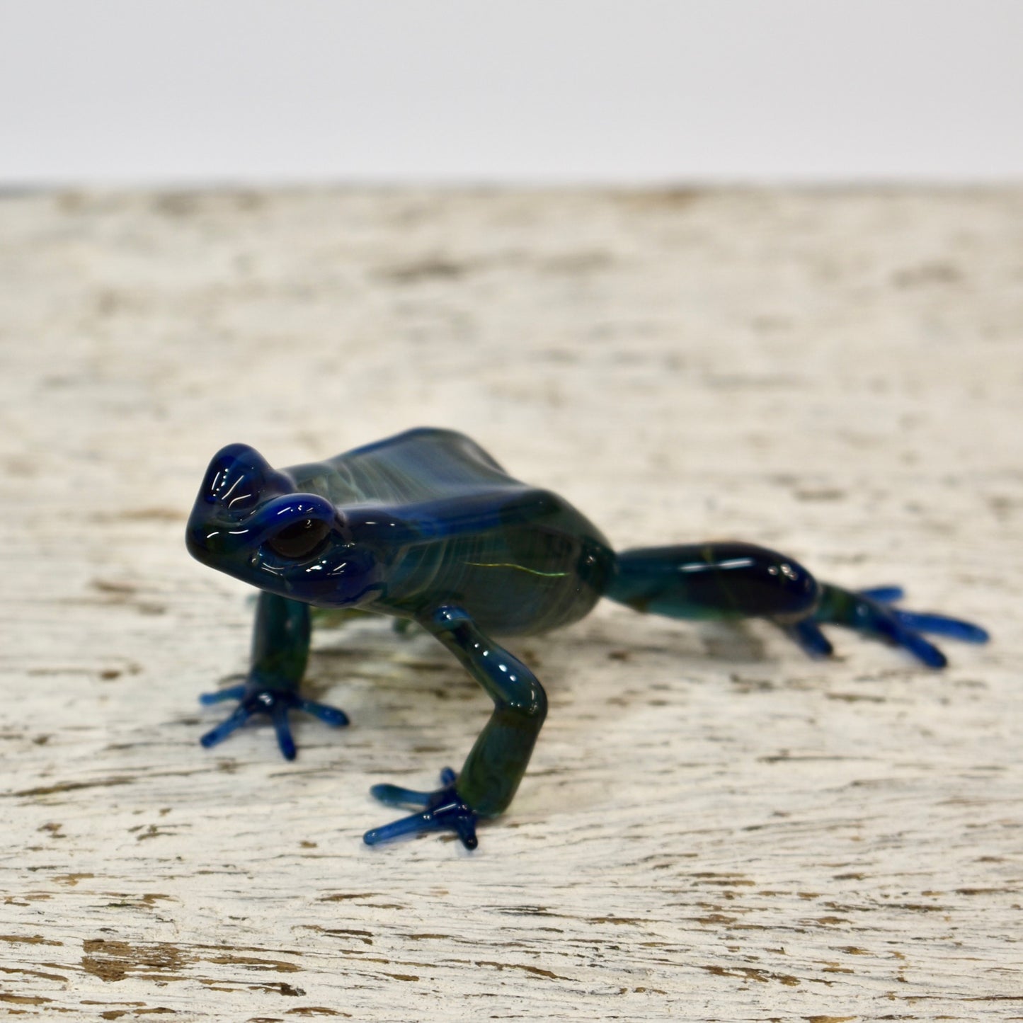 "Blue Tree Frog" Glass Sculpture