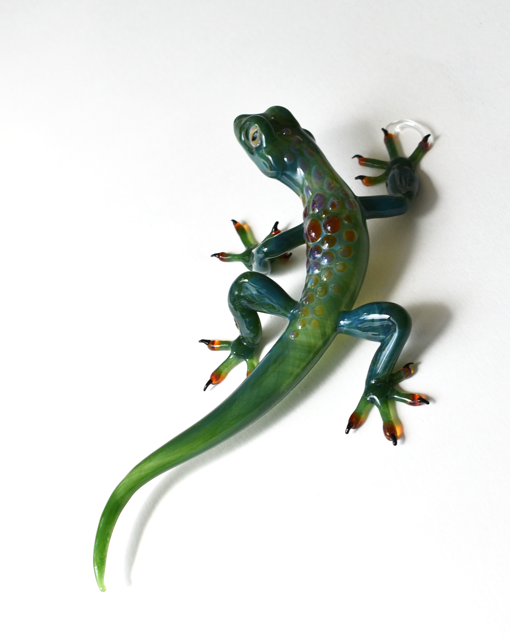 'Green Gecko' Glass Sculpture