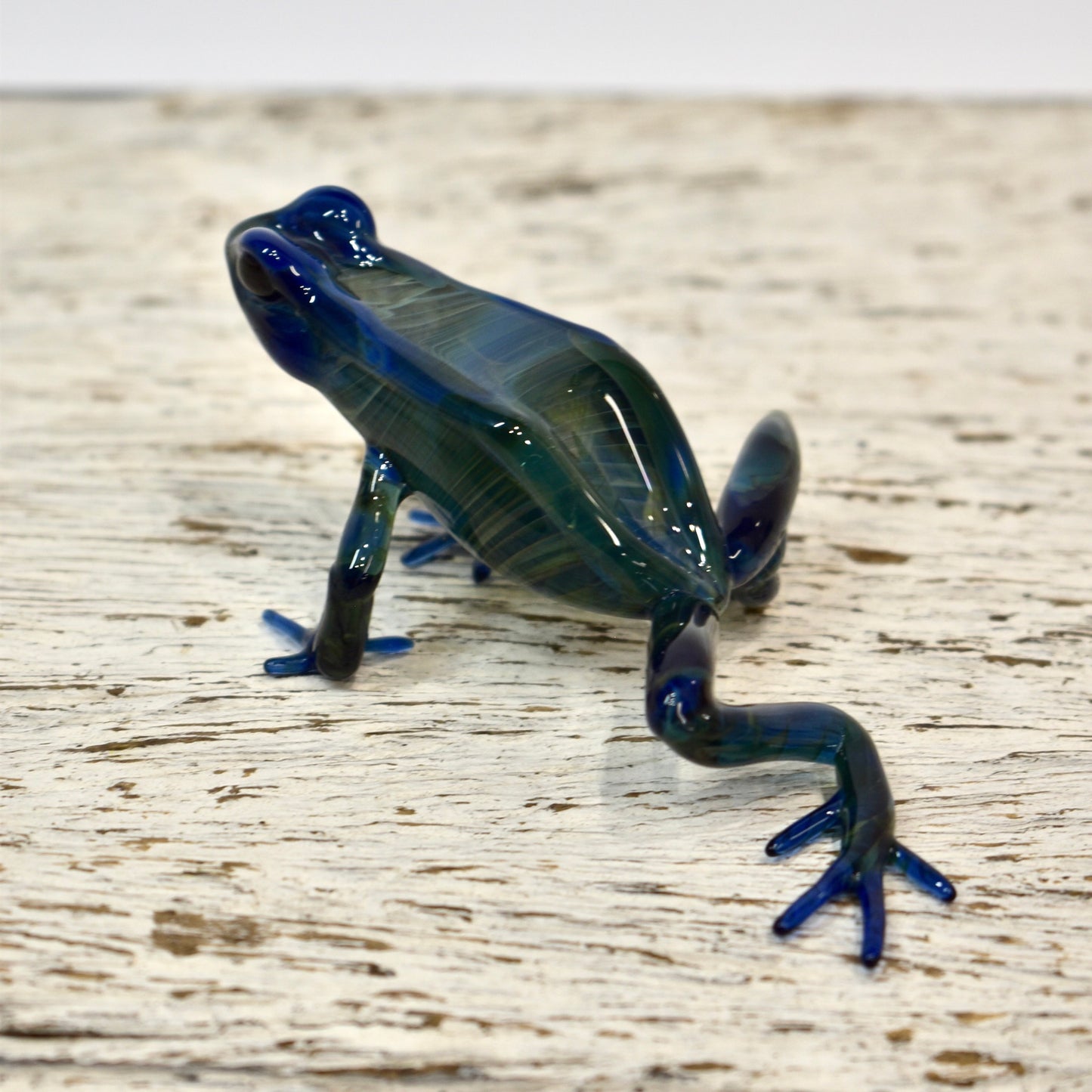 "Blue Tree Frog" Glass Sculpture