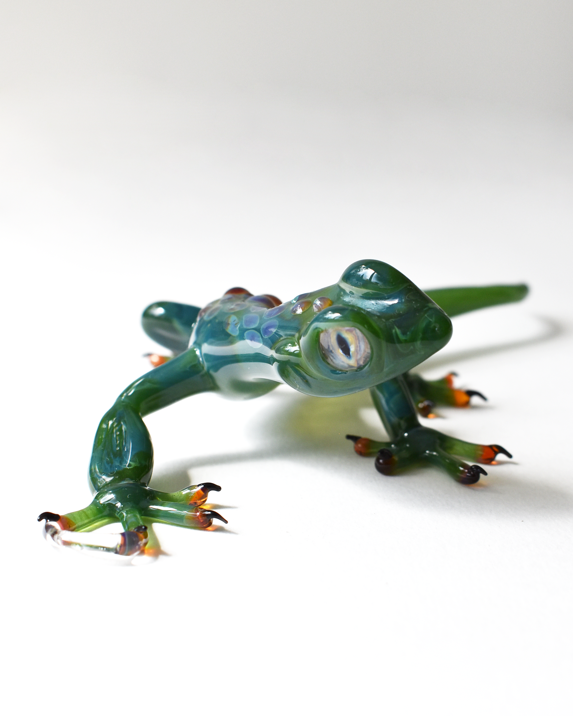 'Green Gecko' Glass Sculpture