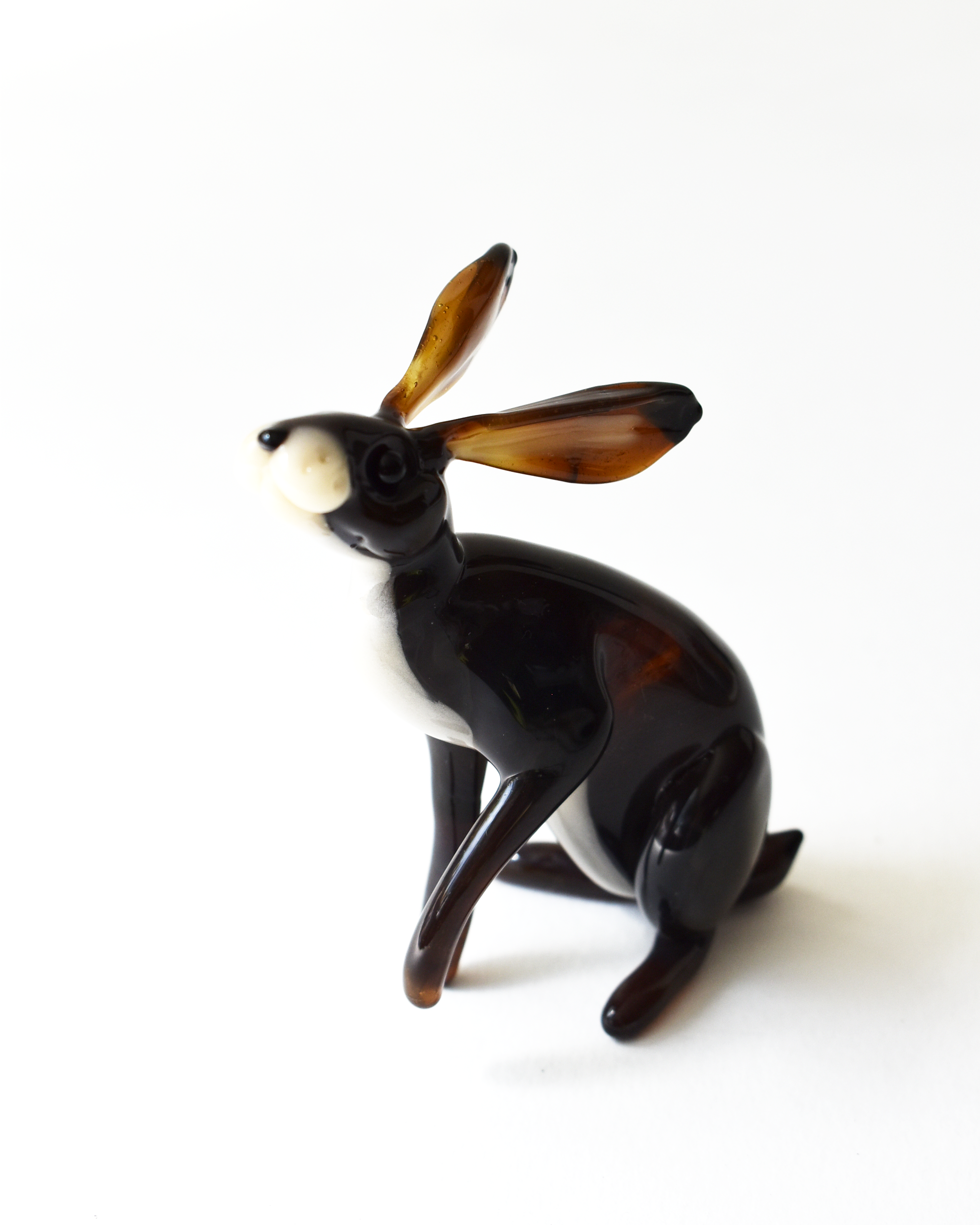 'Inquisitive Hare' Glass Sculpture