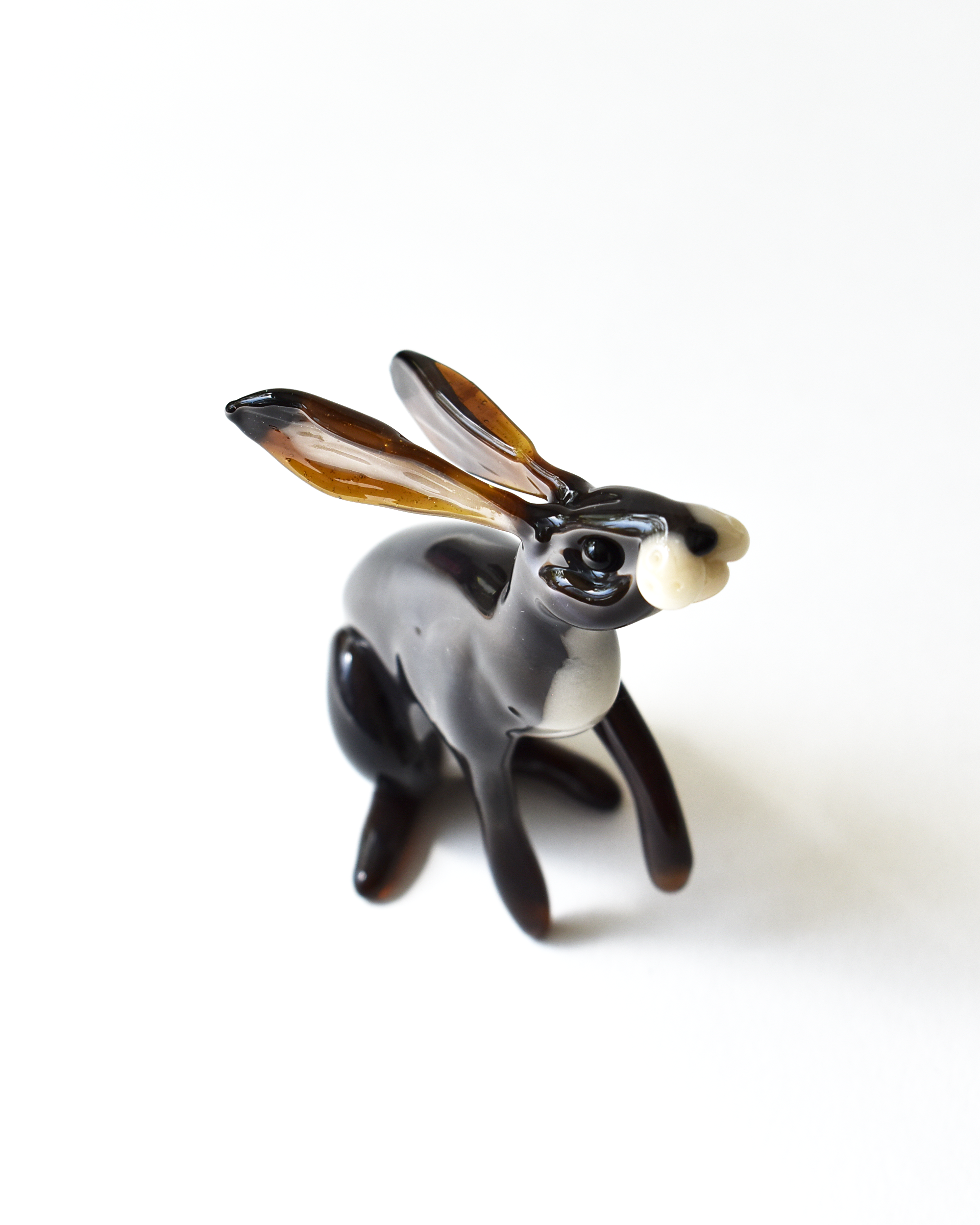 'Inquisitive Hare' Glass Sculpture
