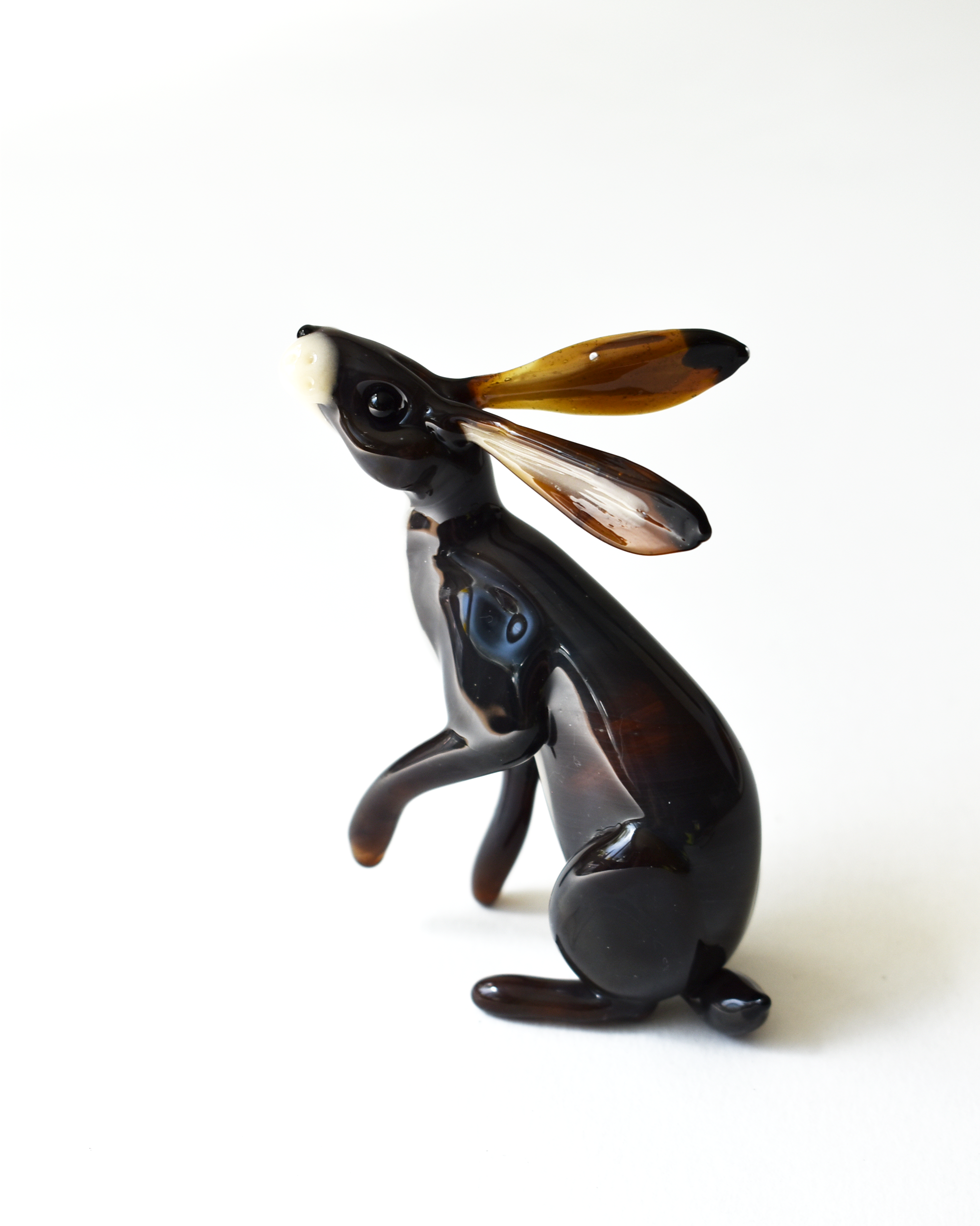 'Inquisitive Hare' Glass Sculpture