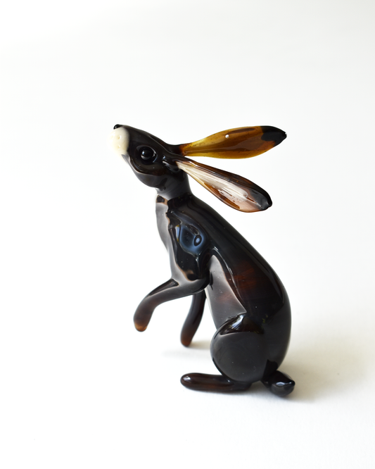 'Inquisitive Hare' Glass Sculpture