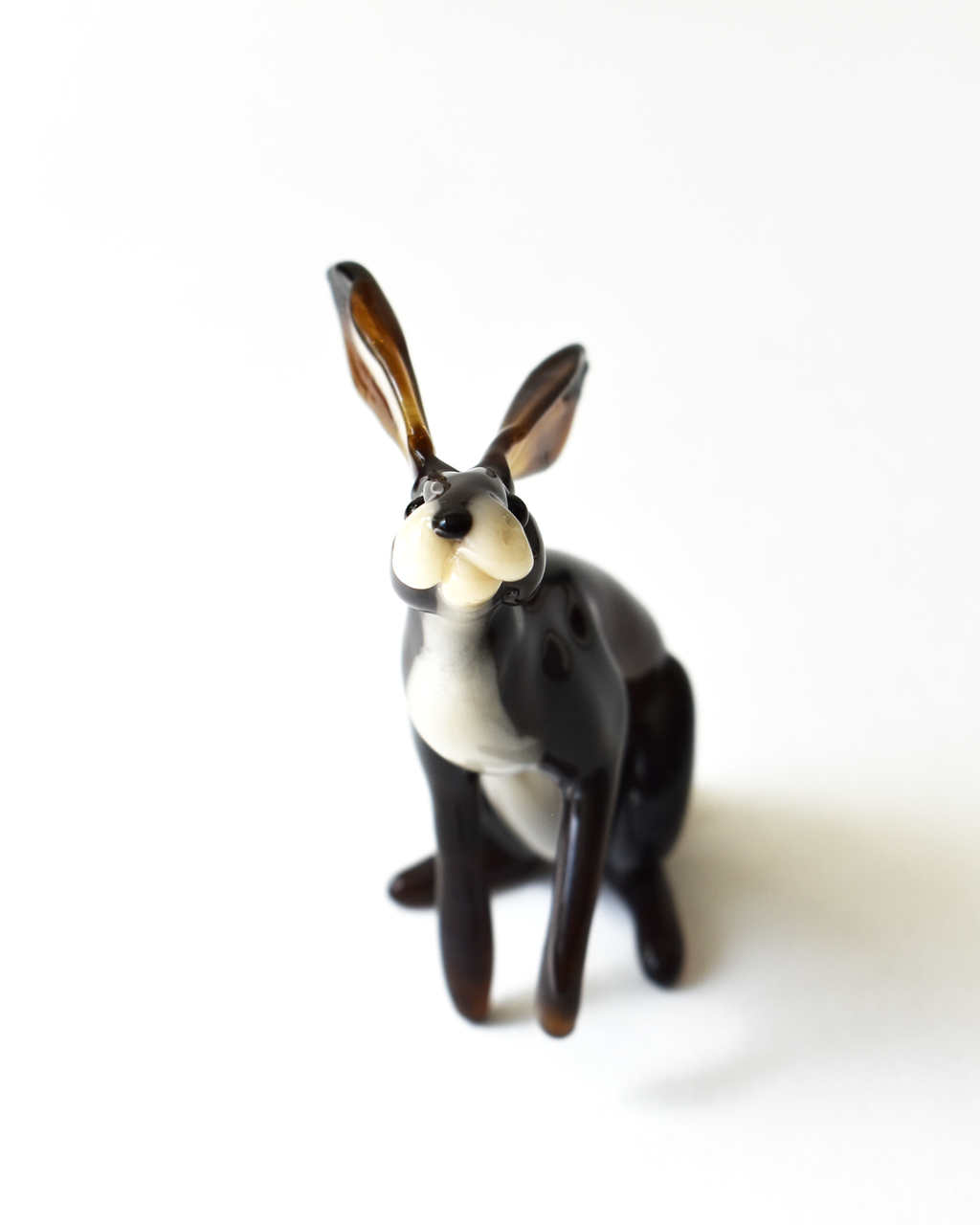 'Inquisitive Hare' Glass Sculpture