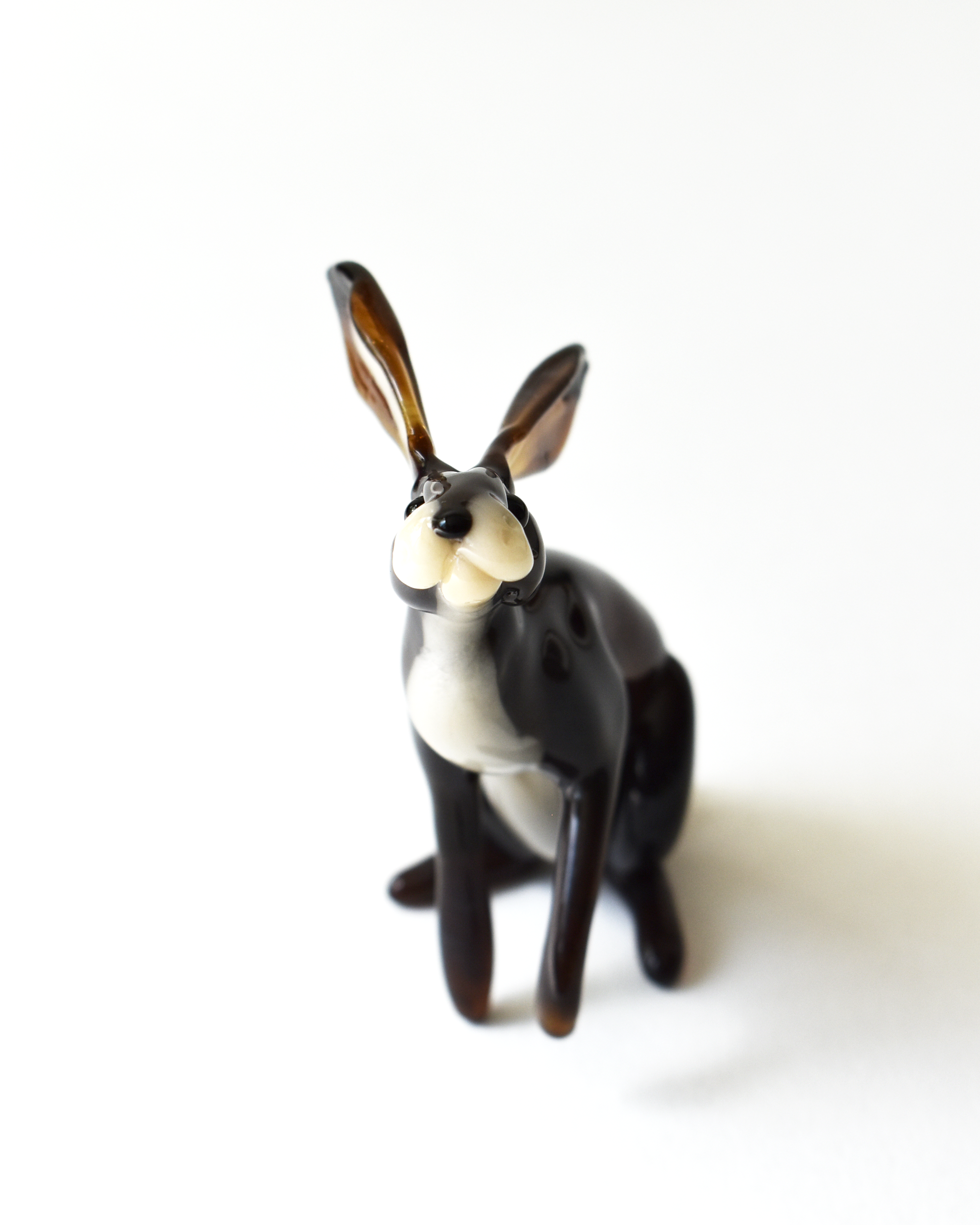 'Inquisitive Hare' Glass Sculpture