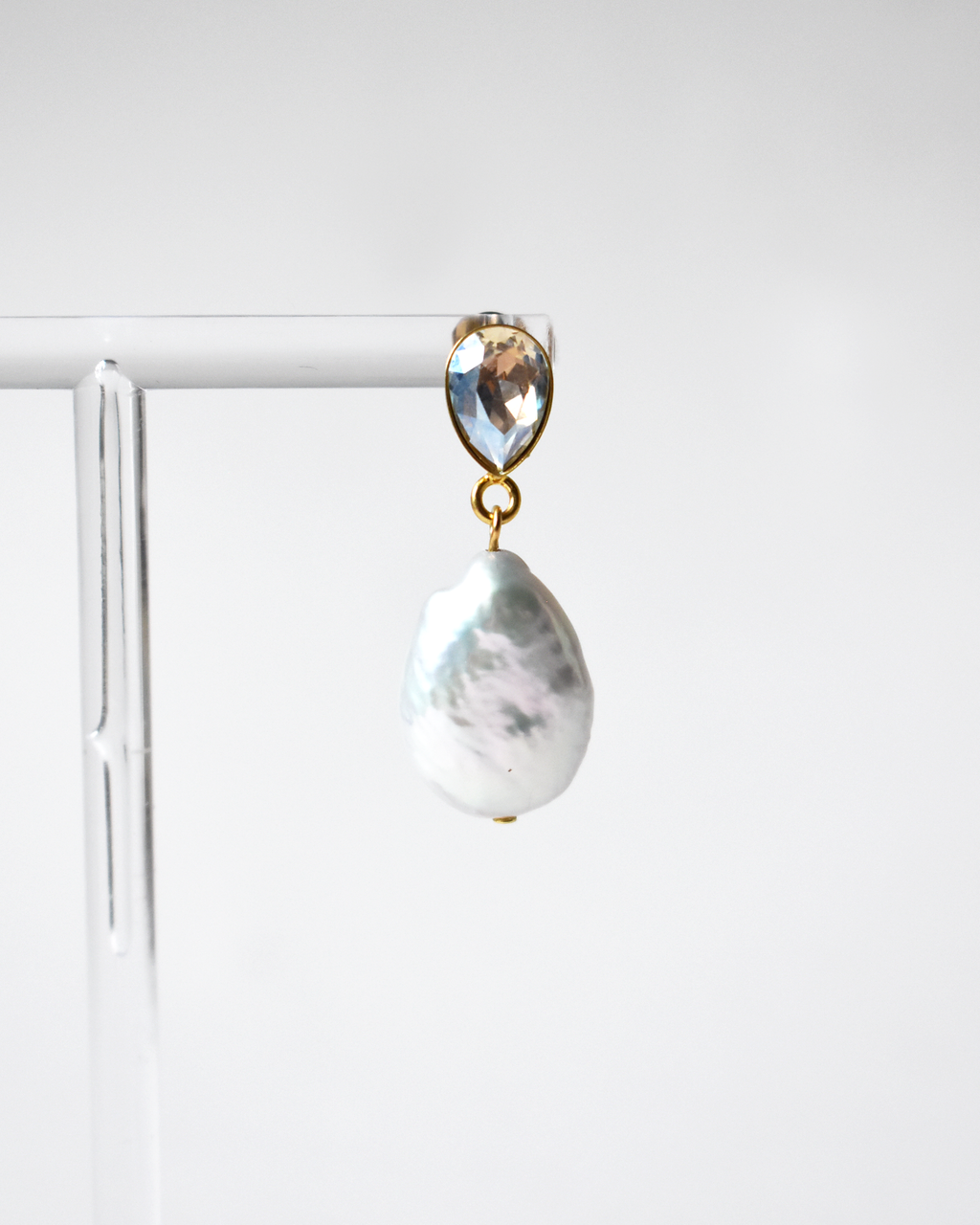 Moonlight Crystal Freshwater Pearl Earrings