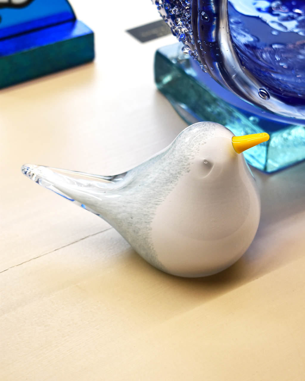Seagull Blown Glass Bird