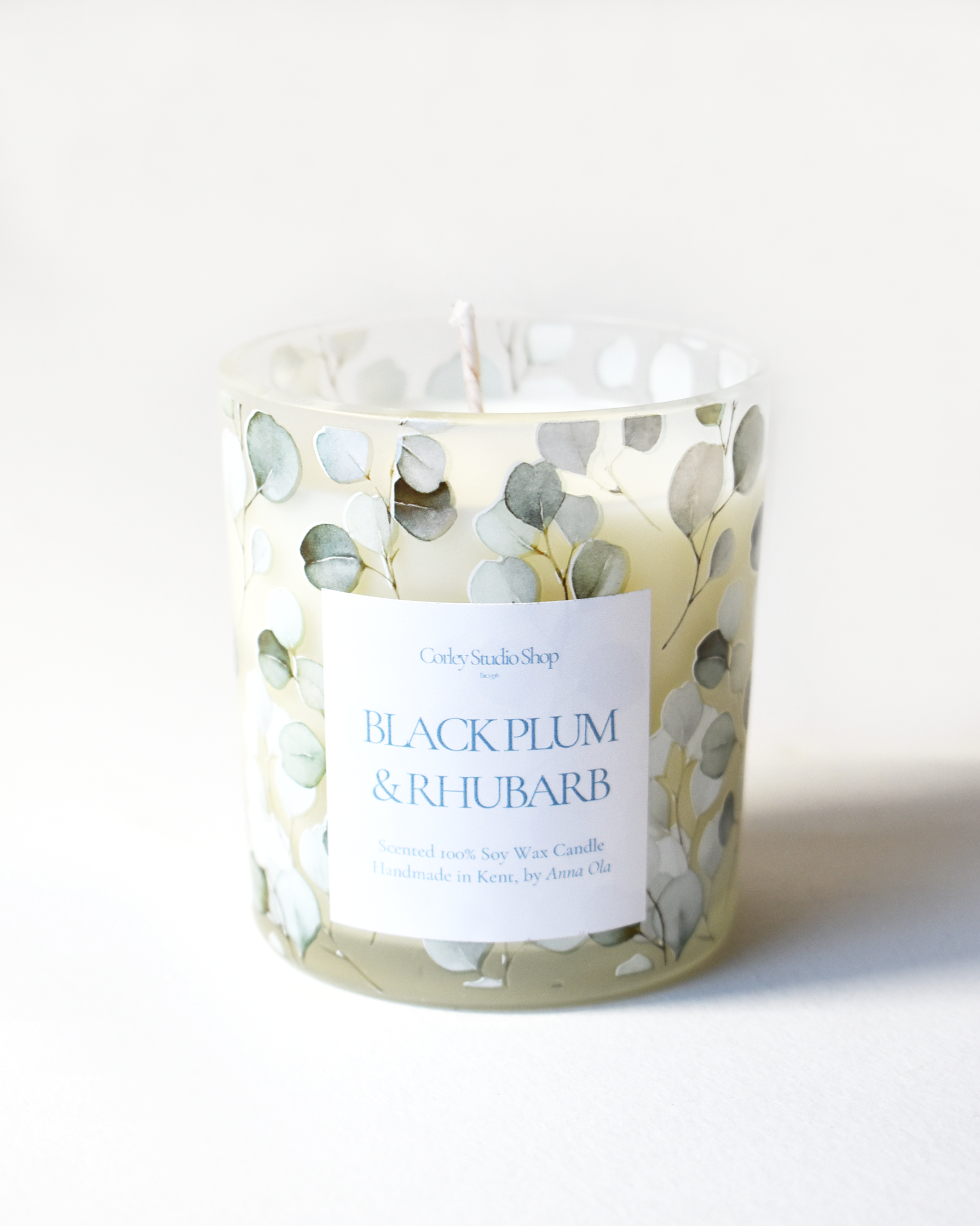 'Black Plum & Rhubarb' Coastal Leaf Candle