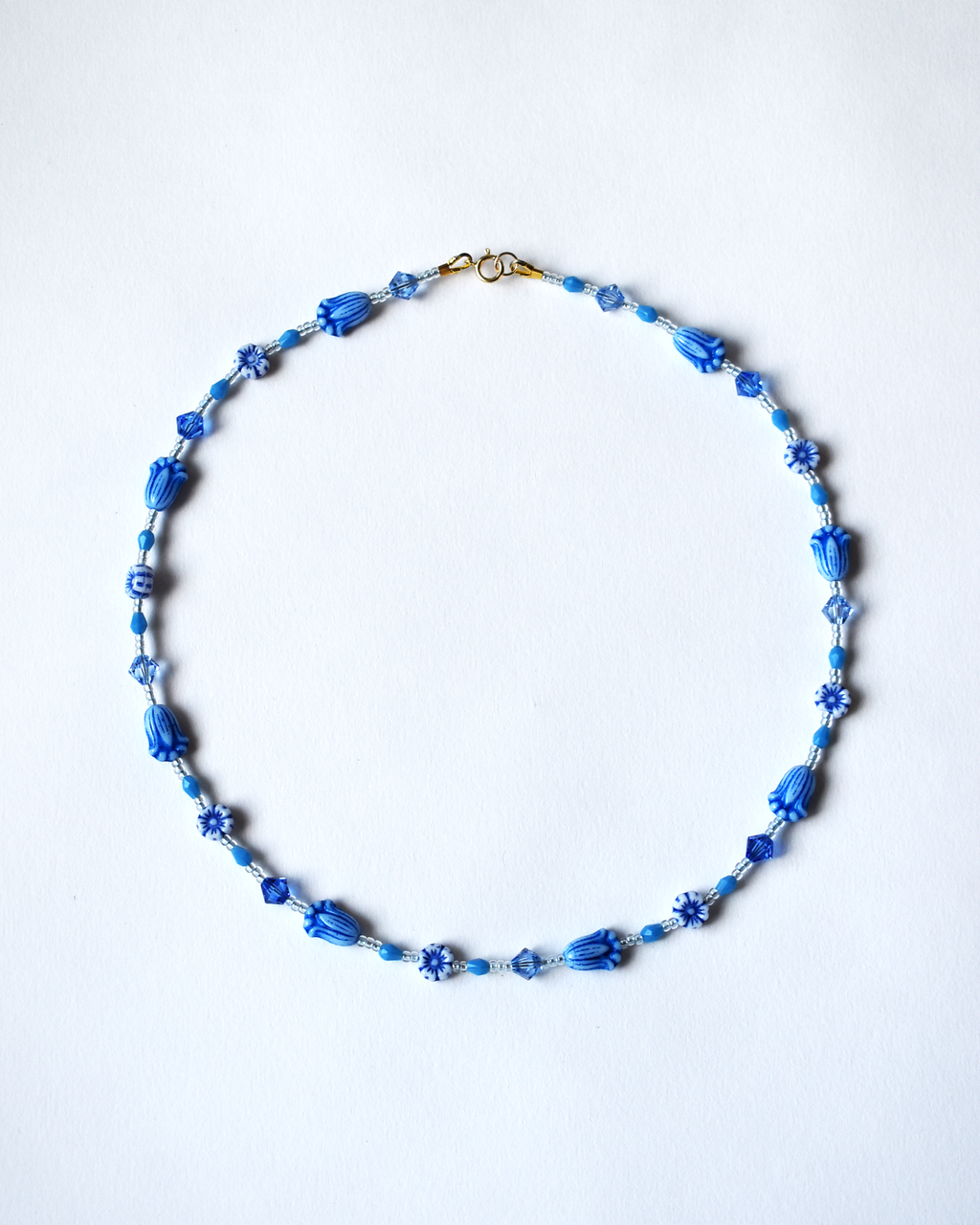 'Wildflower' Blue Bead Necklace