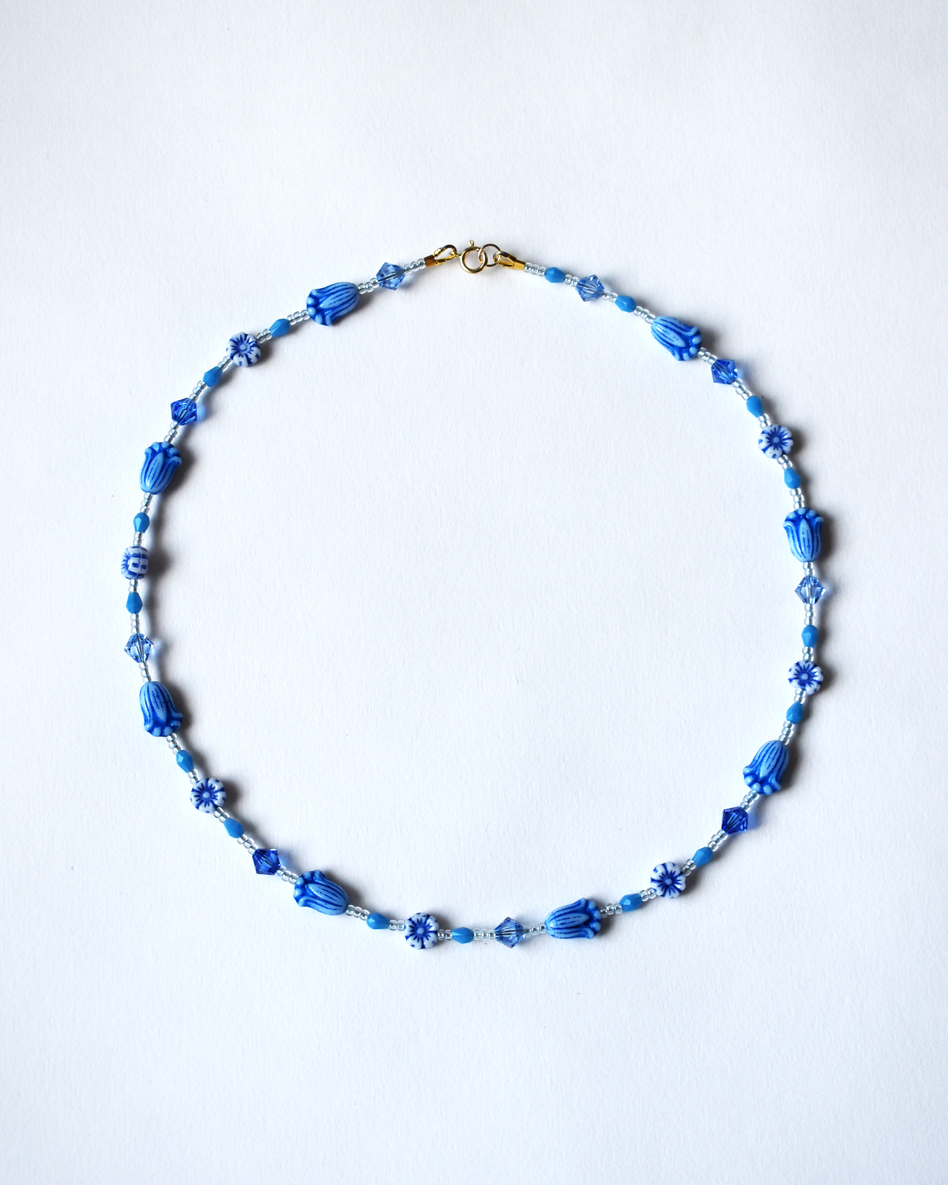 'Wildflower' Blue Bead Necklace