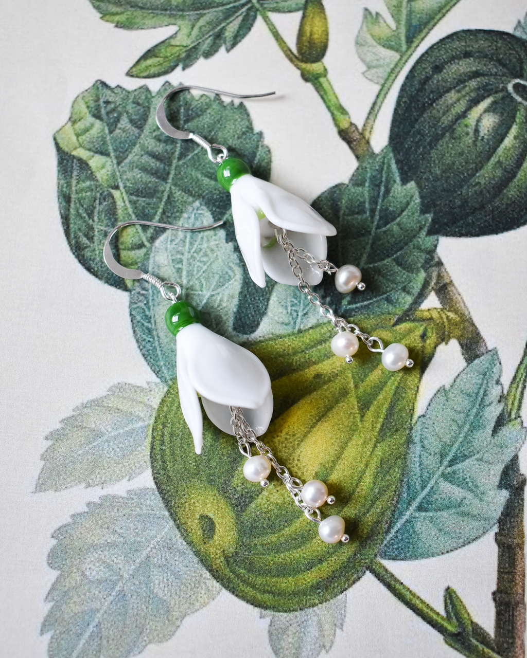 'Snowdrops' Freshwater Pearl Earrings