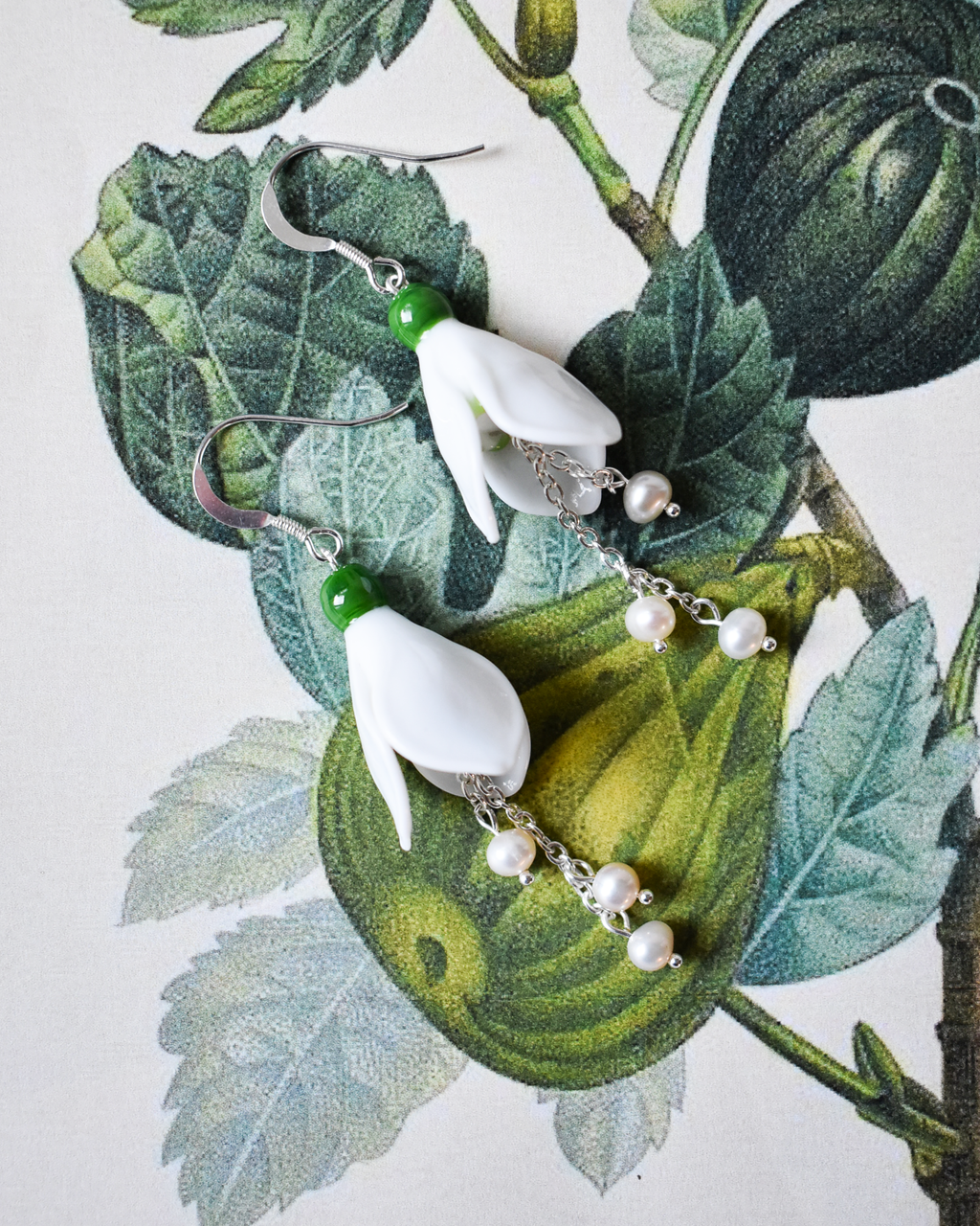 'Snowdrops' Freshwater Pearl Earrings