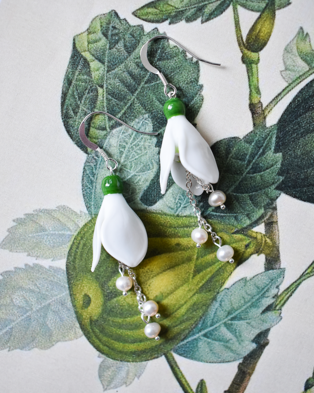 'Snowdrops' Freshwater Pearl Earrings