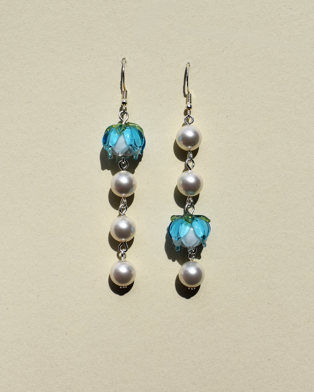 'Summer Bloom' Pearl Drop Earrings
