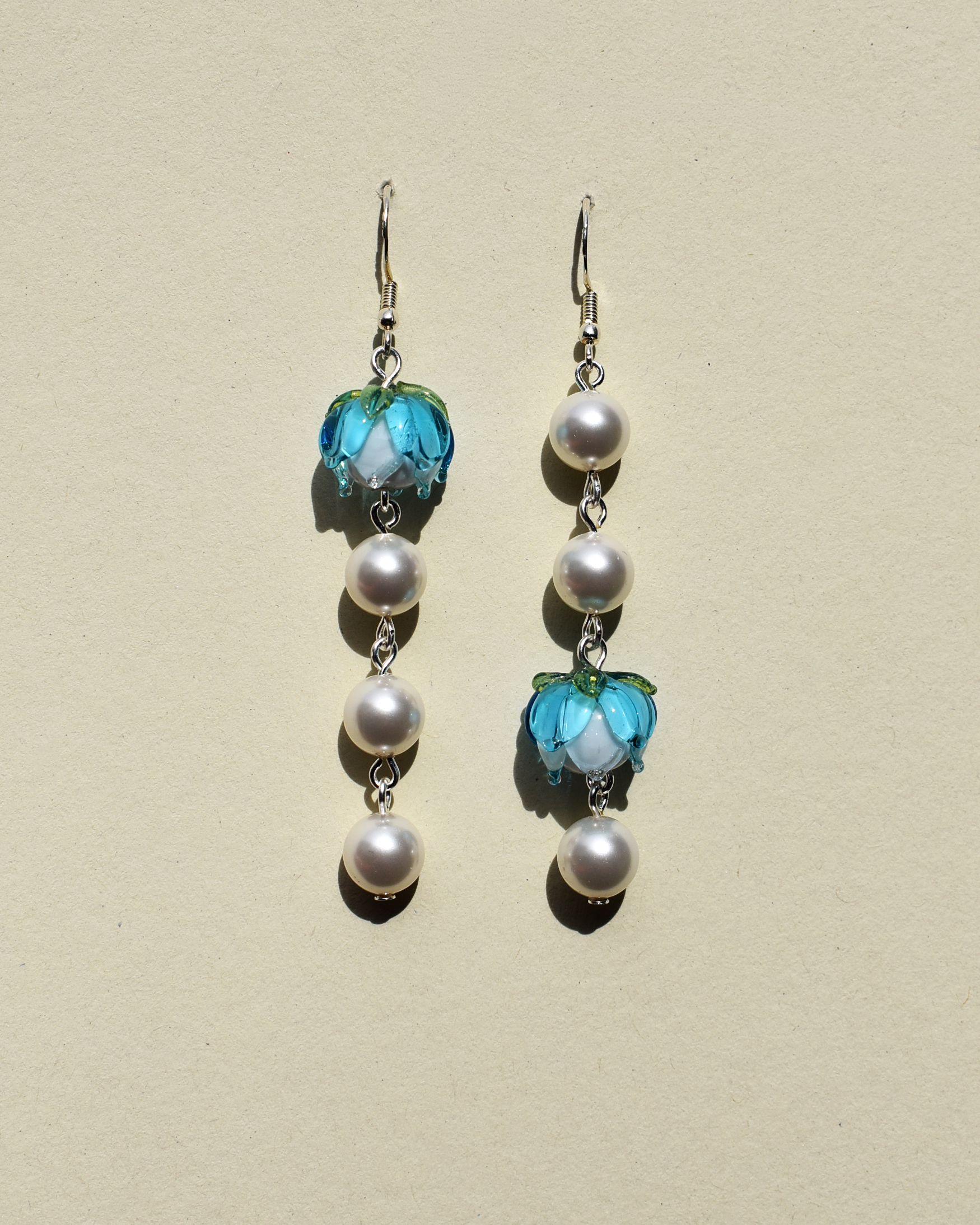 'Summer Bloom' Pearl Drop Earrings