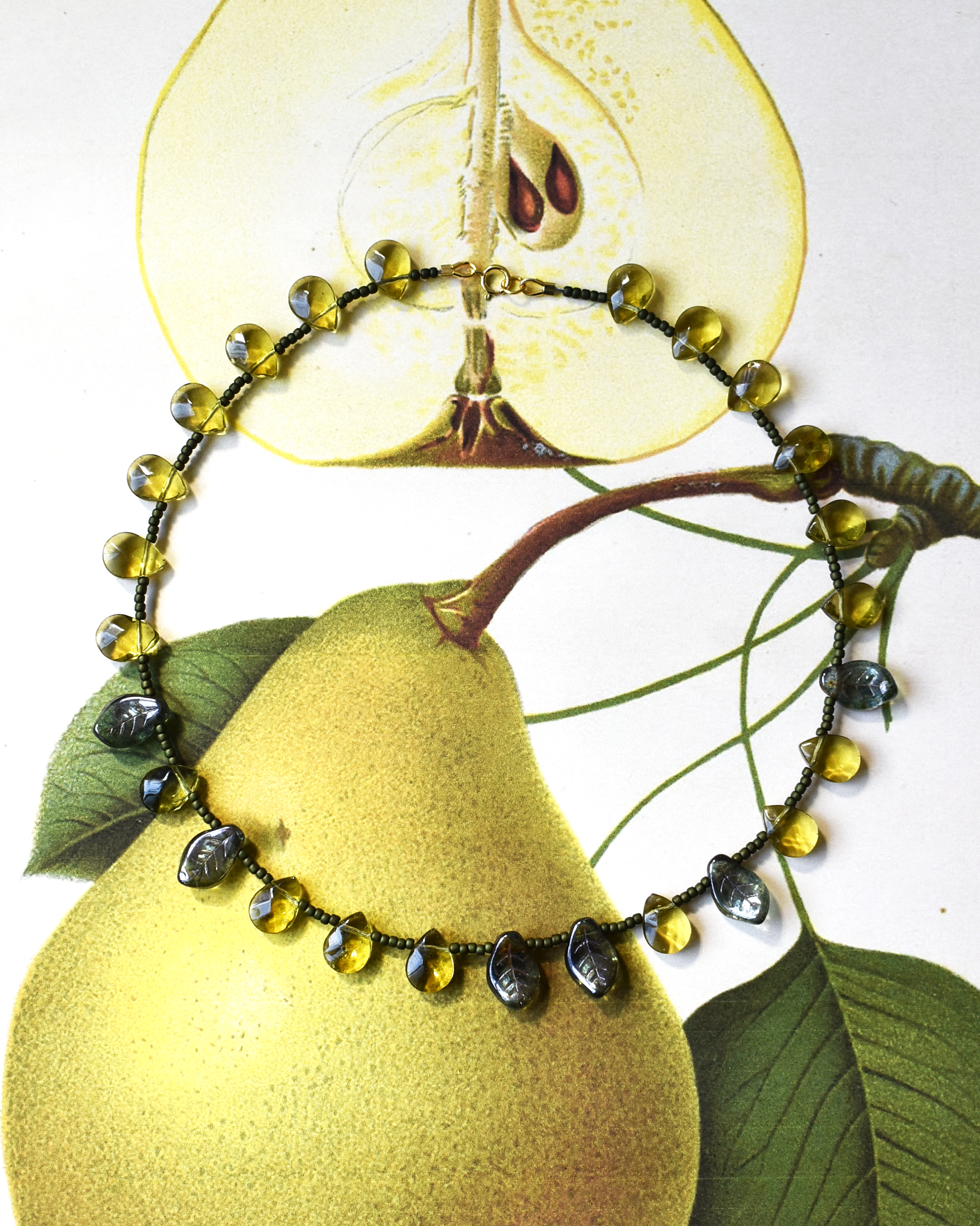 'Olive Grove' Bead Necklace