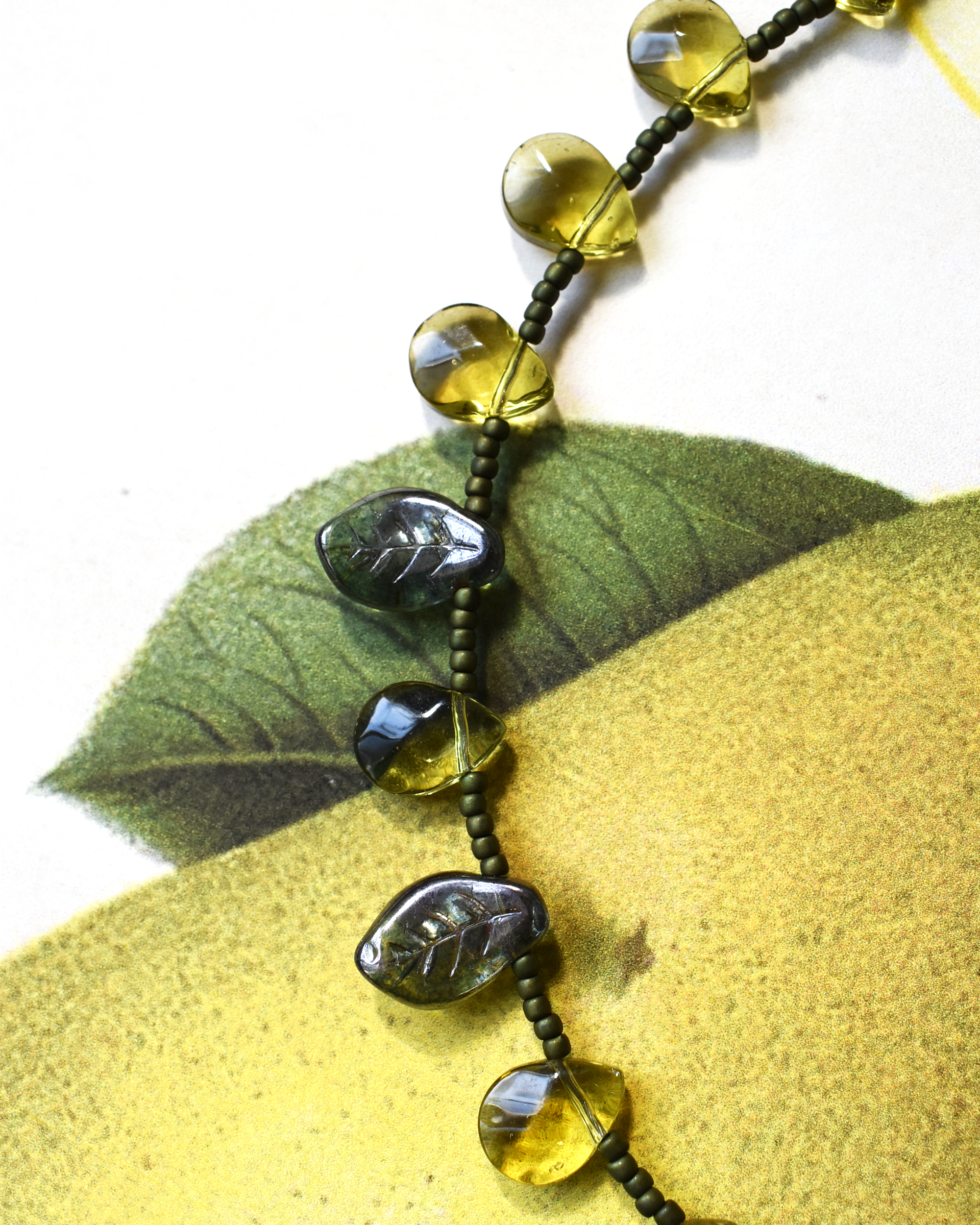 'Olive Grove' Bead Necklace