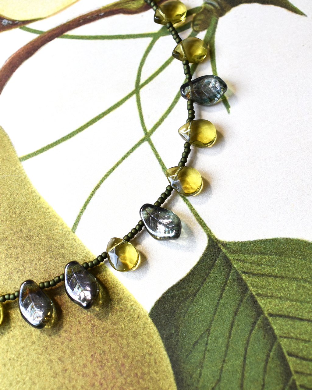 'Olive Grove' Bead Necklace